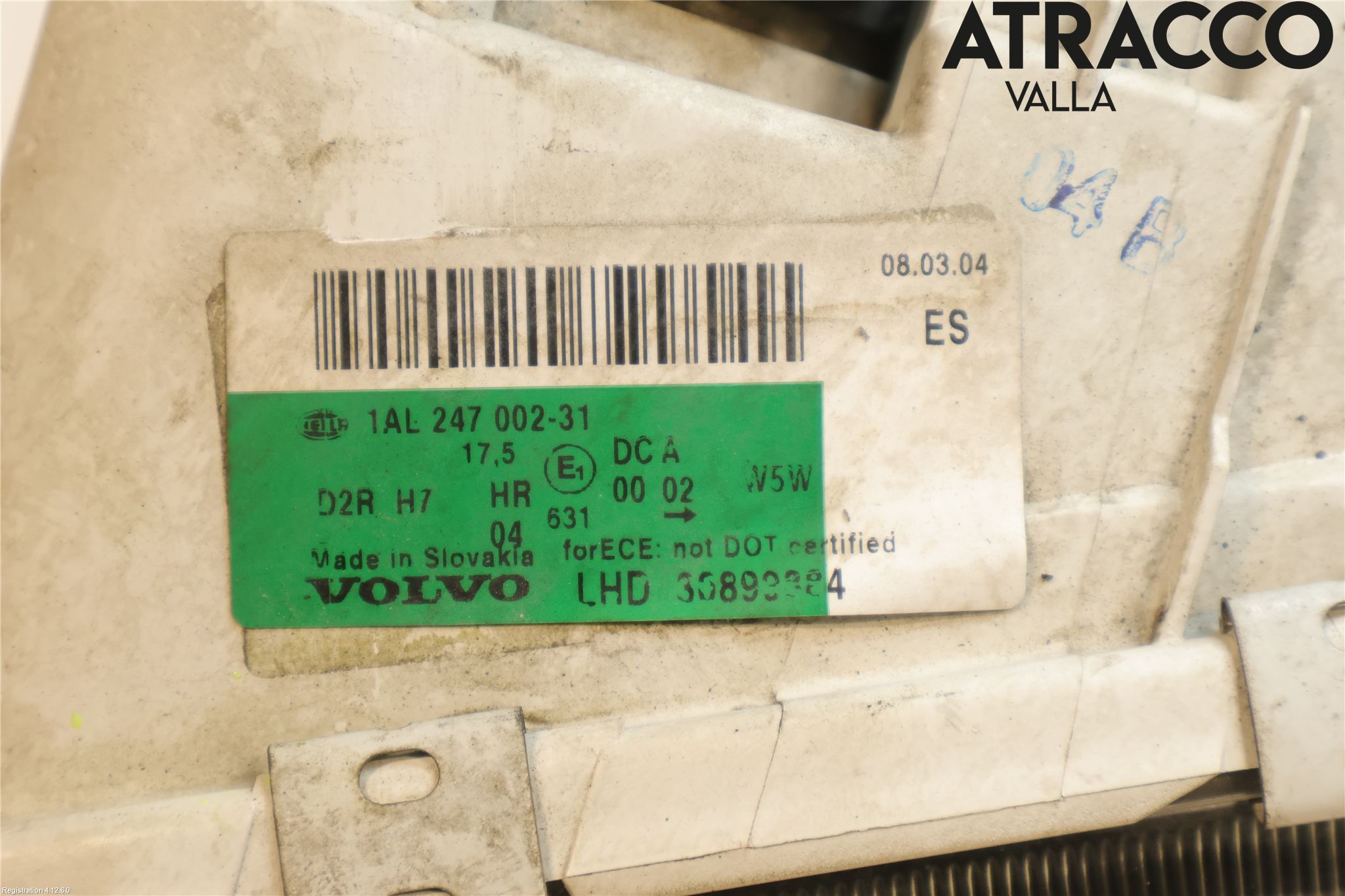 Volvo S40/V40    96-04 Strålkastare Vänster