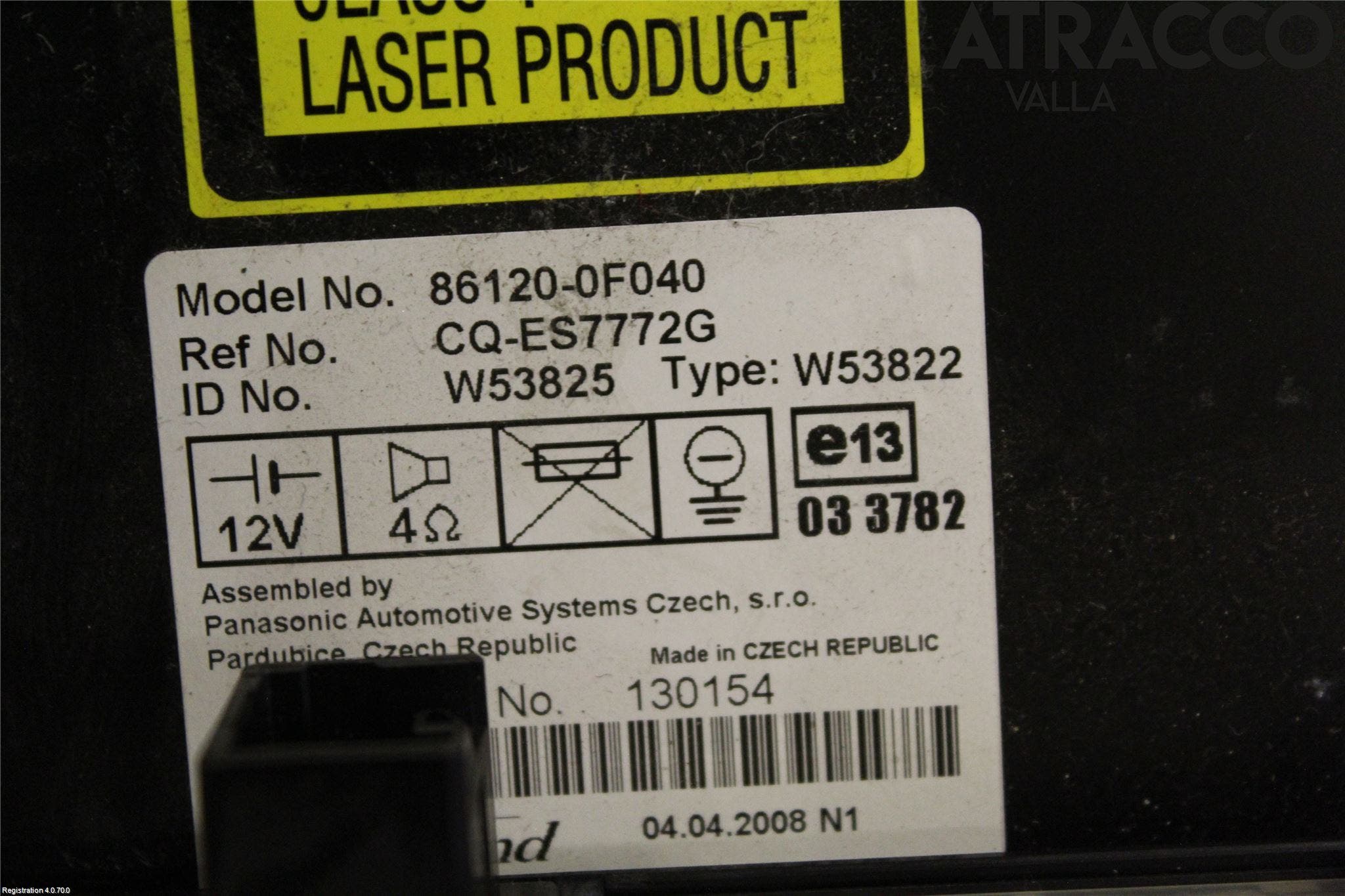 Toyota COROLLA VERSO 08-09 Cd Radio - Multimediapanel