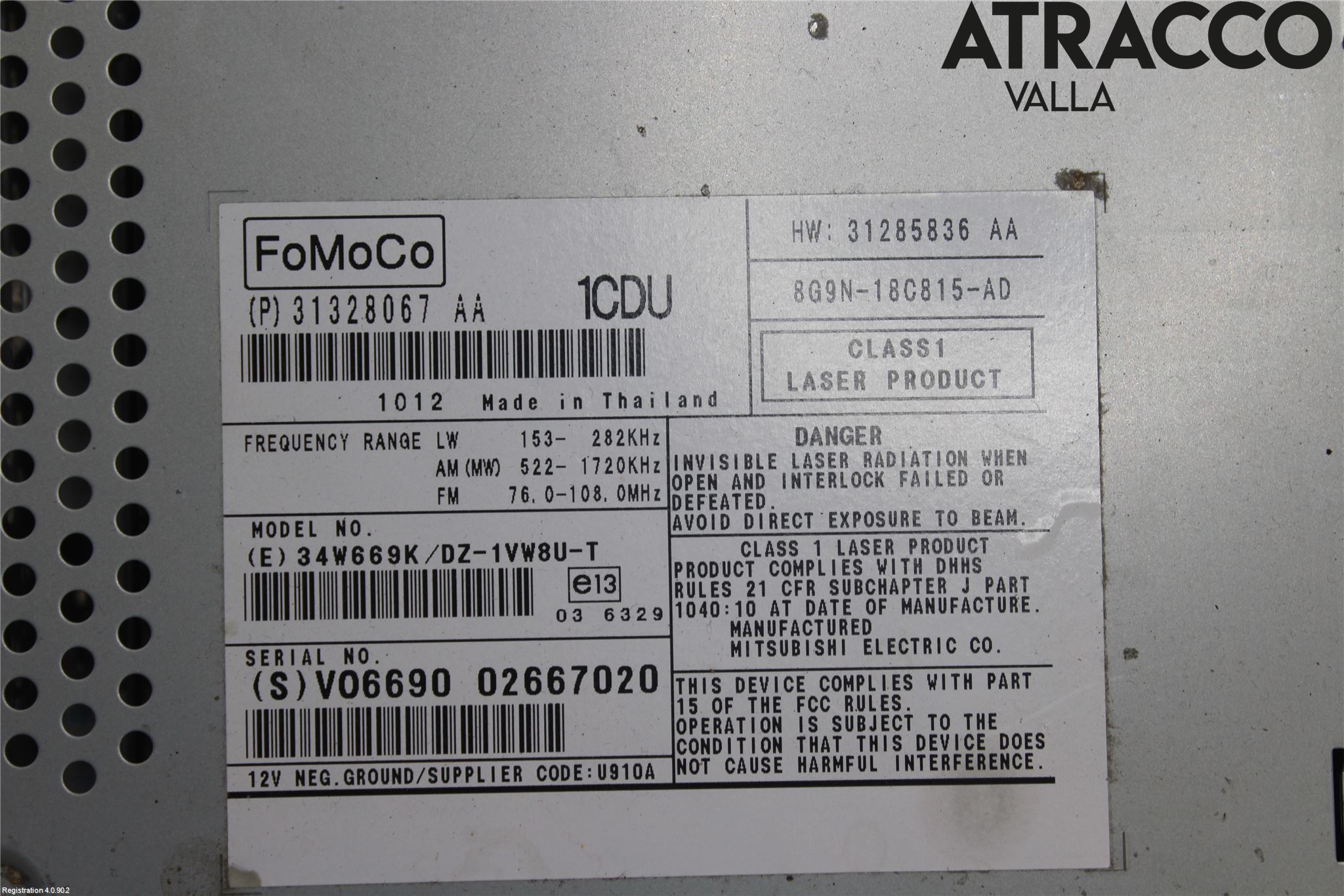 Volvo V70 08-13 Cd Radio - Multimediapanel