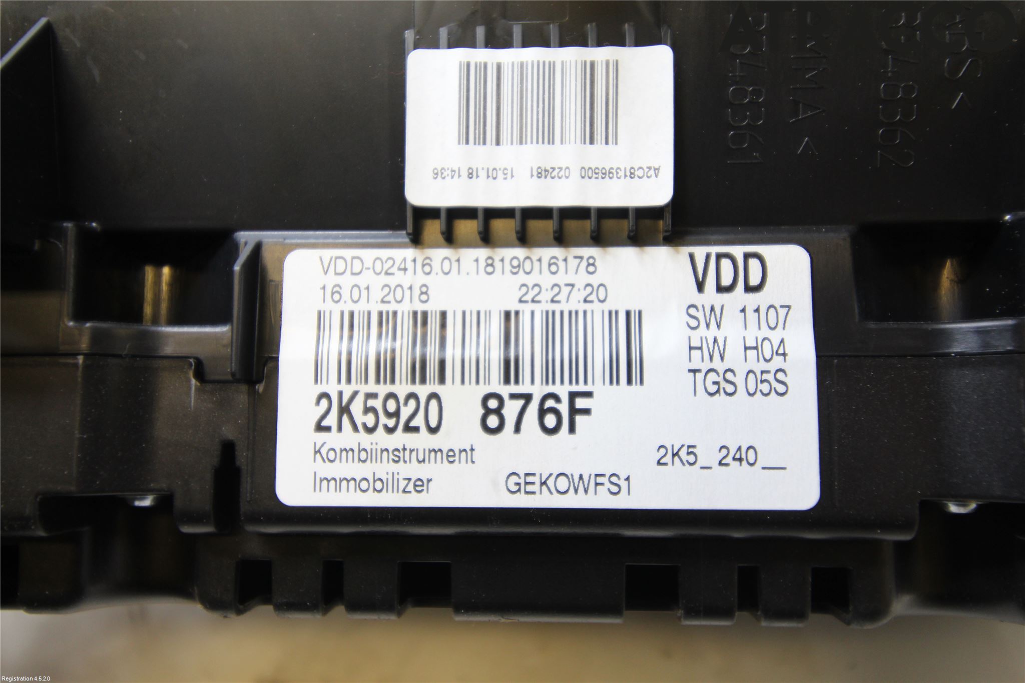 Volkswagen VW CADDY 16-20 Instrument Komb