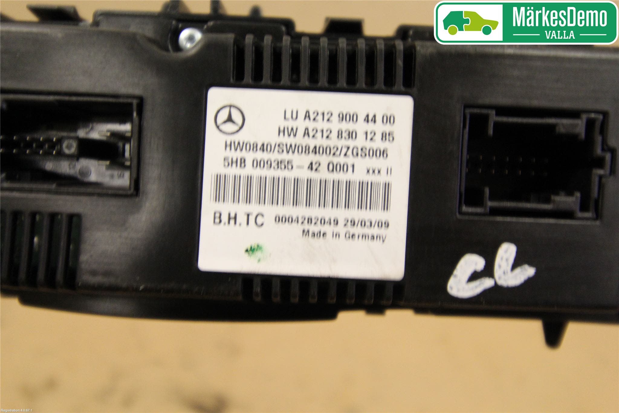 Mercedes-Benz MB E-KLASS (W212) 09-16 Ac Styrenhet Ac Manöveren