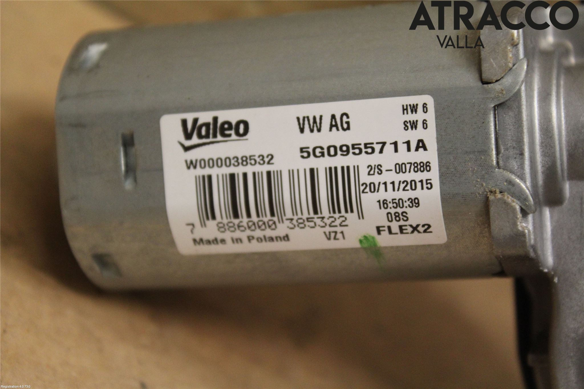 Volkswagen VW GOLF / E-GOLF VII 13-20 Torkarmotor Baklucka