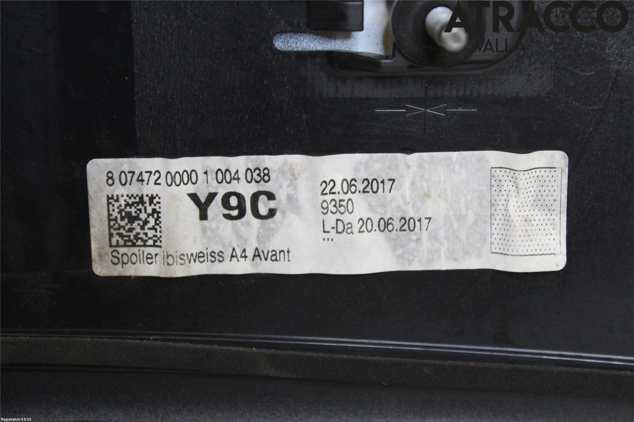 Audi A4/S4 B9 16-19 Spoiler Baklucka