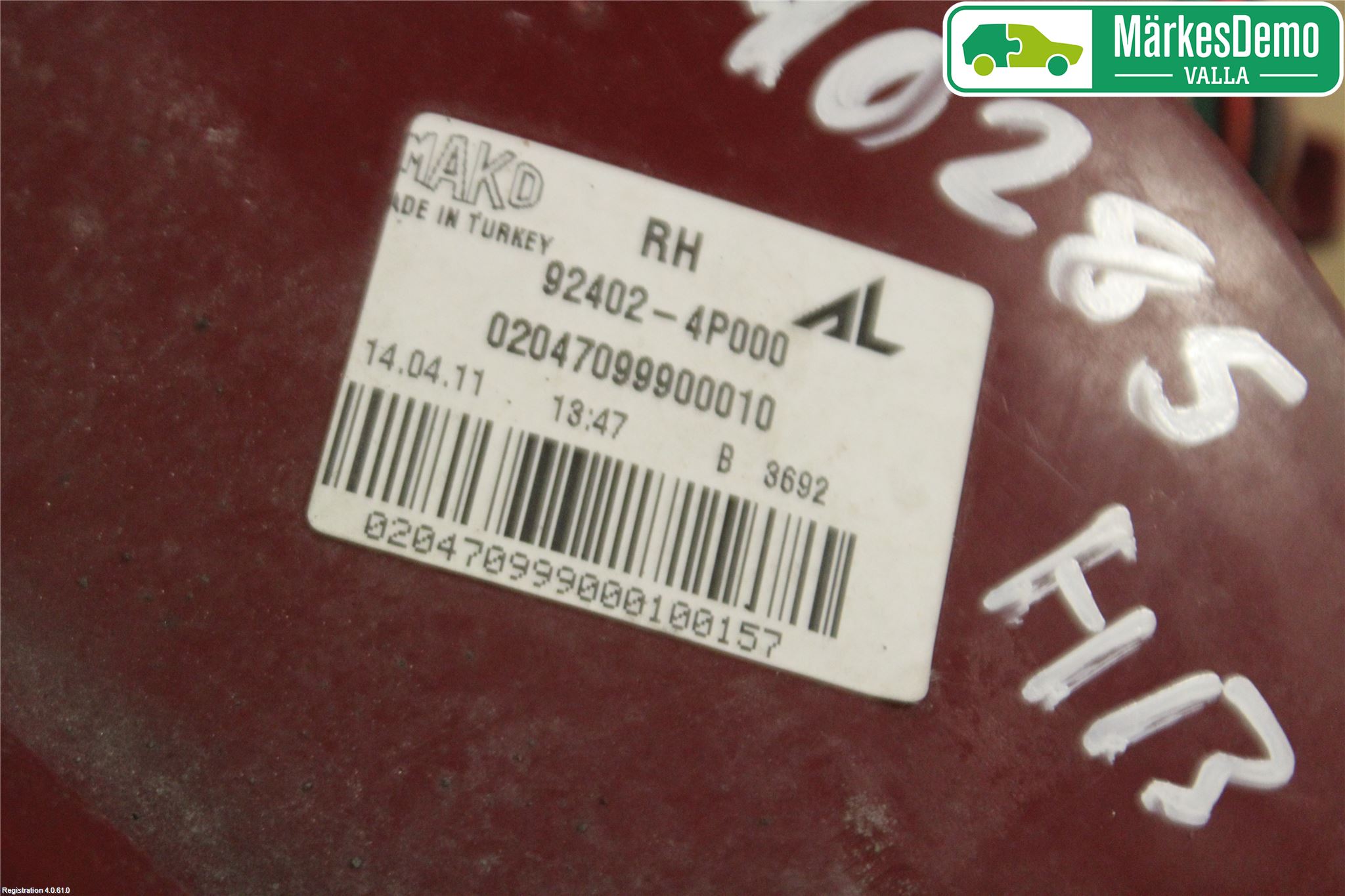 Hyundai i20 PB 09-14 Bakljus Höger