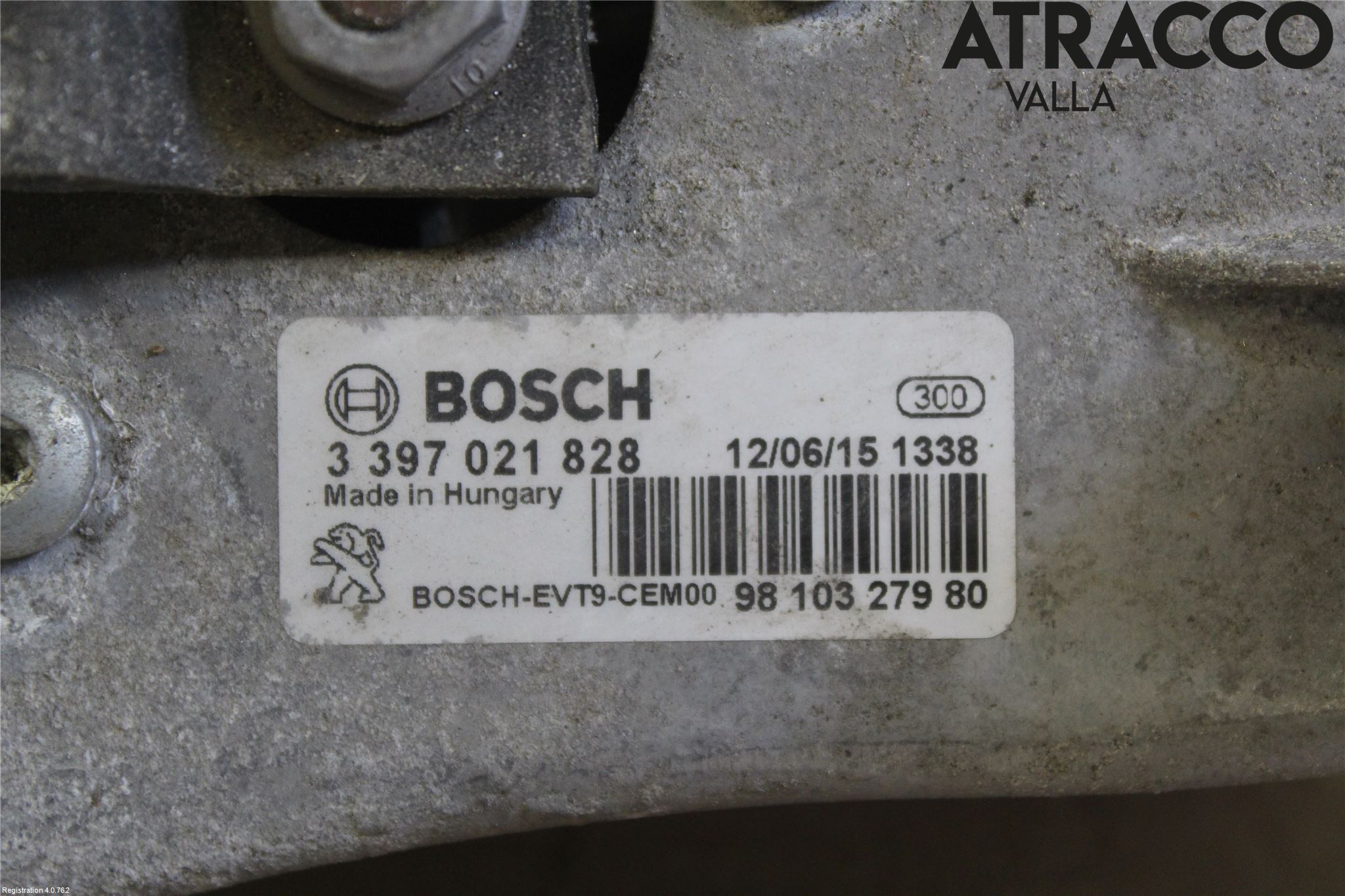 Peugeot 308 14-21 Torkarmekanism Vindruta