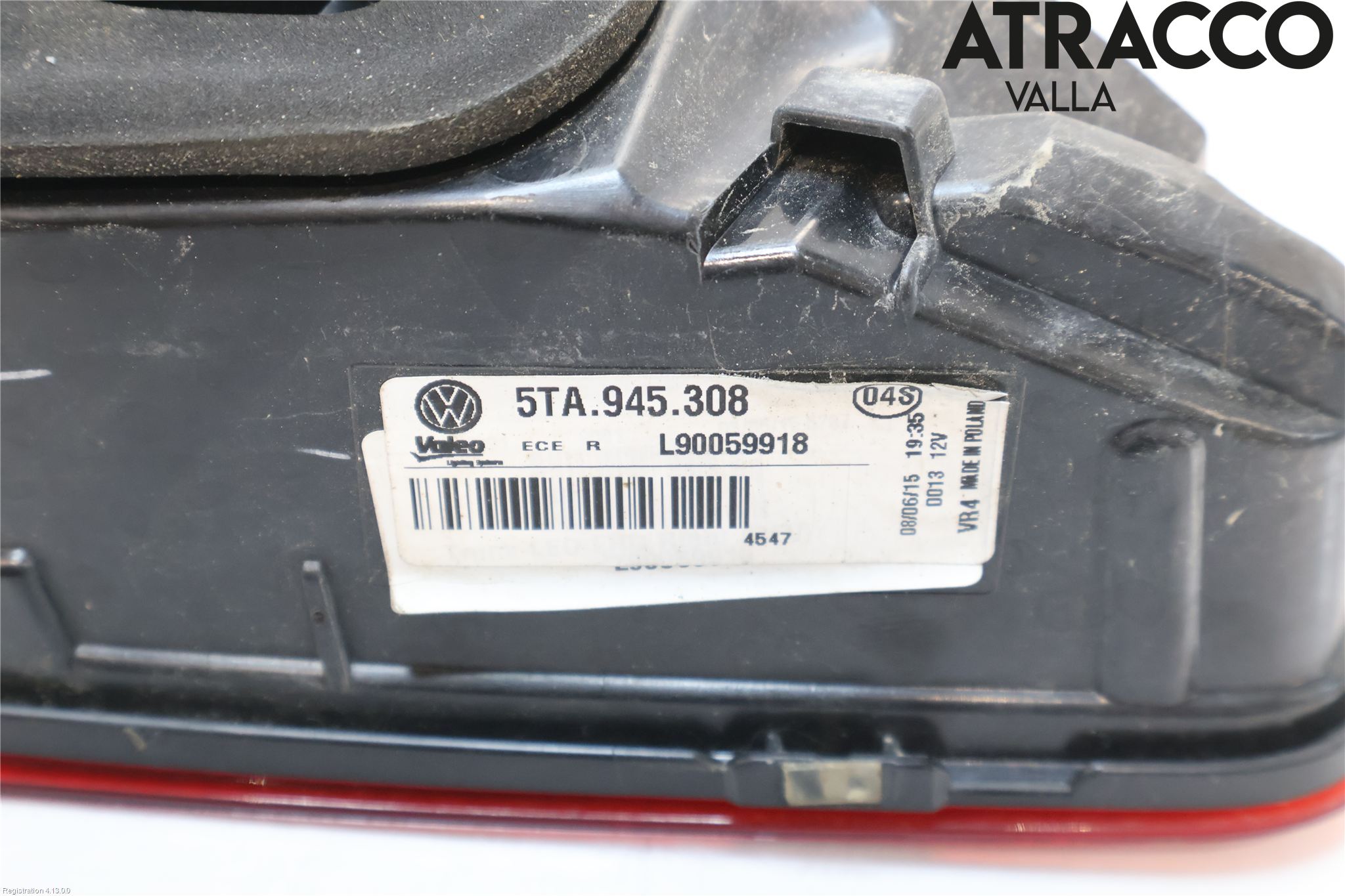 Volkswagen VW TOURAN 16- Bakljus Lucka Hö