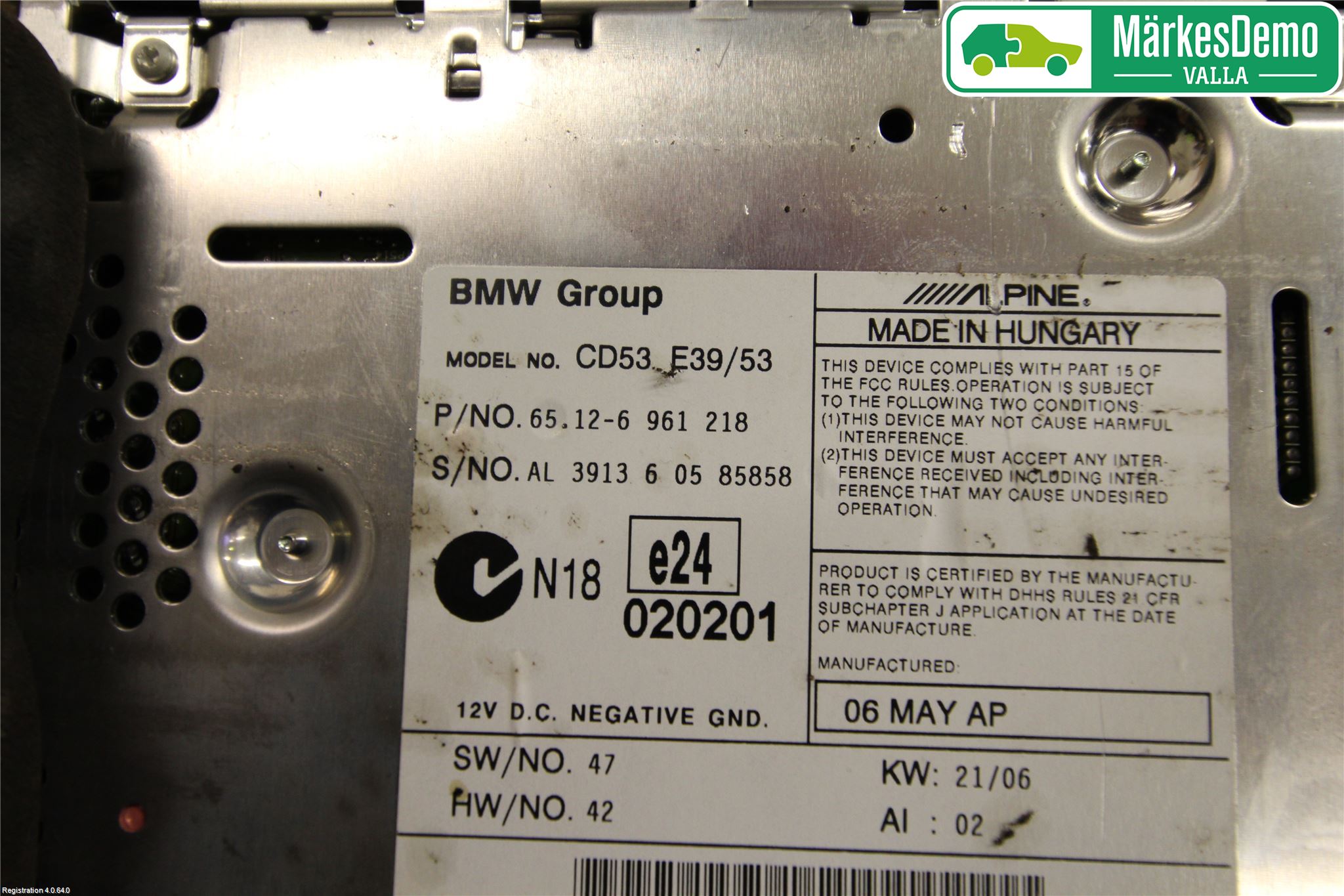 BMW X5 E53     99-06 Cd Radio - Multimediapanel