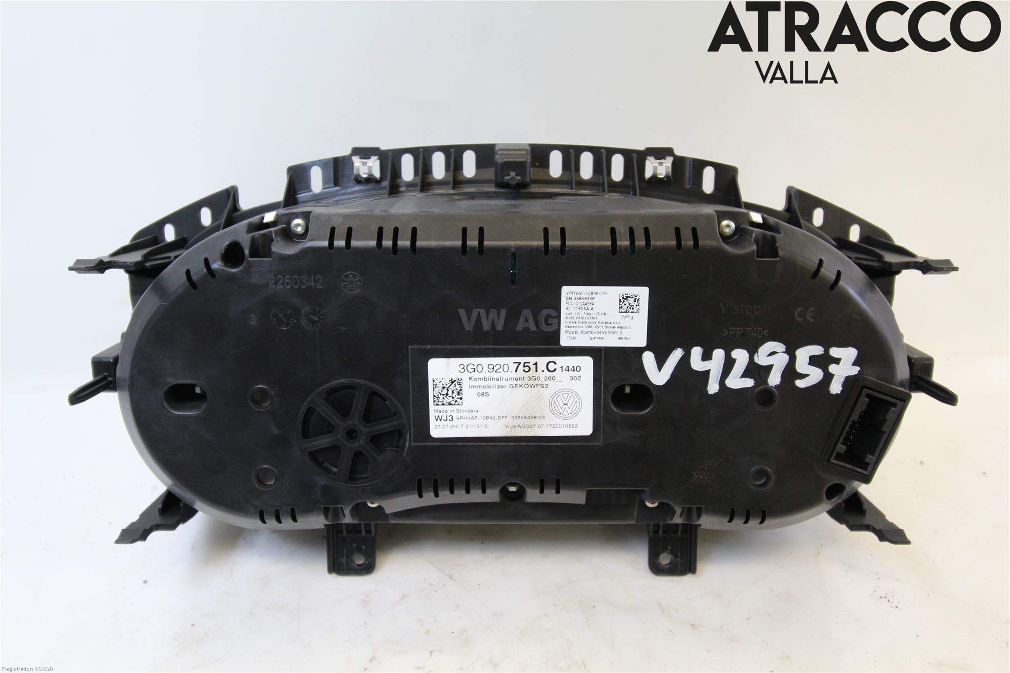 Volkswagen VW PASSAT 15-19 Instrument Komb