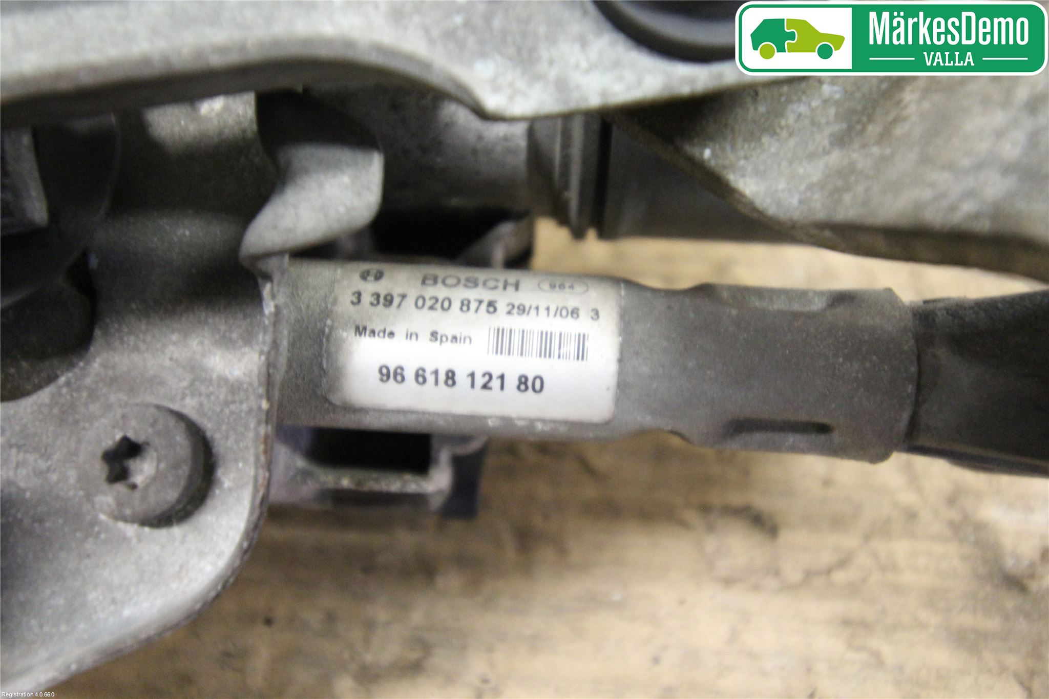 Peugeot 407 Torkarmotor Vindruta