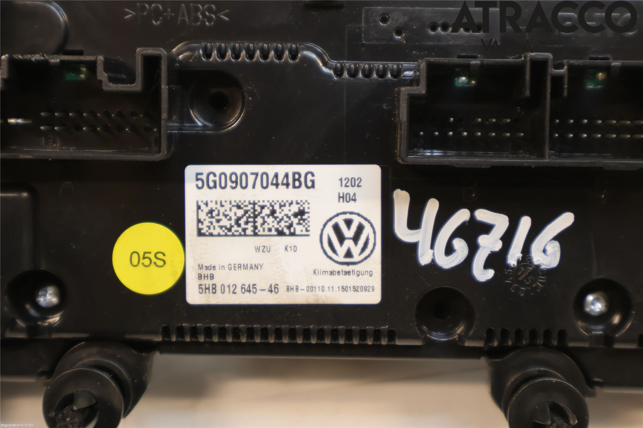 Volkswagen VW PASSAT 15-19 Ac Styrenhet Ac Manöveren
