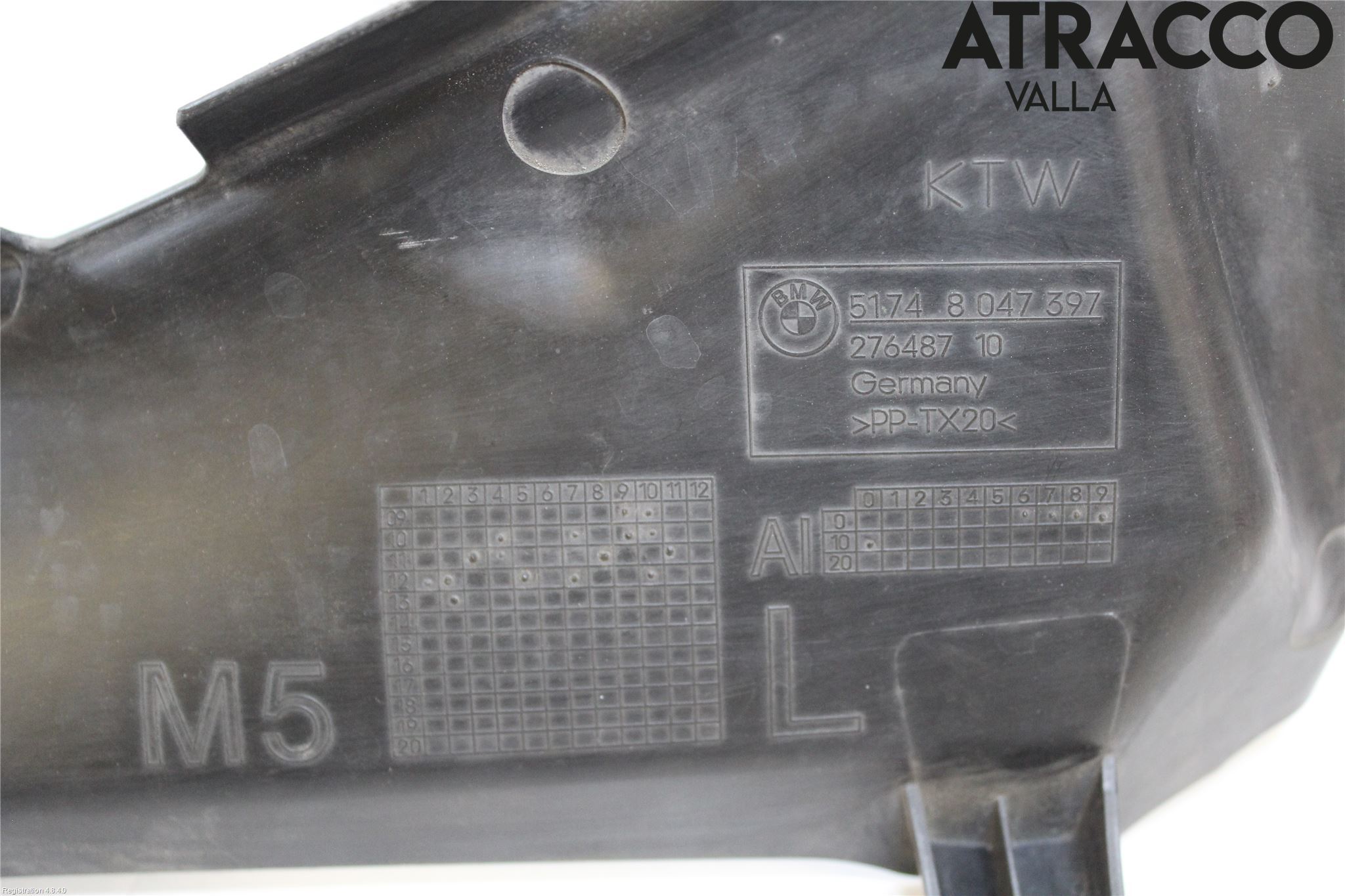 BMW 5 F10/F11/F18 09-17 Deflektor Plåt-Plast Kylning