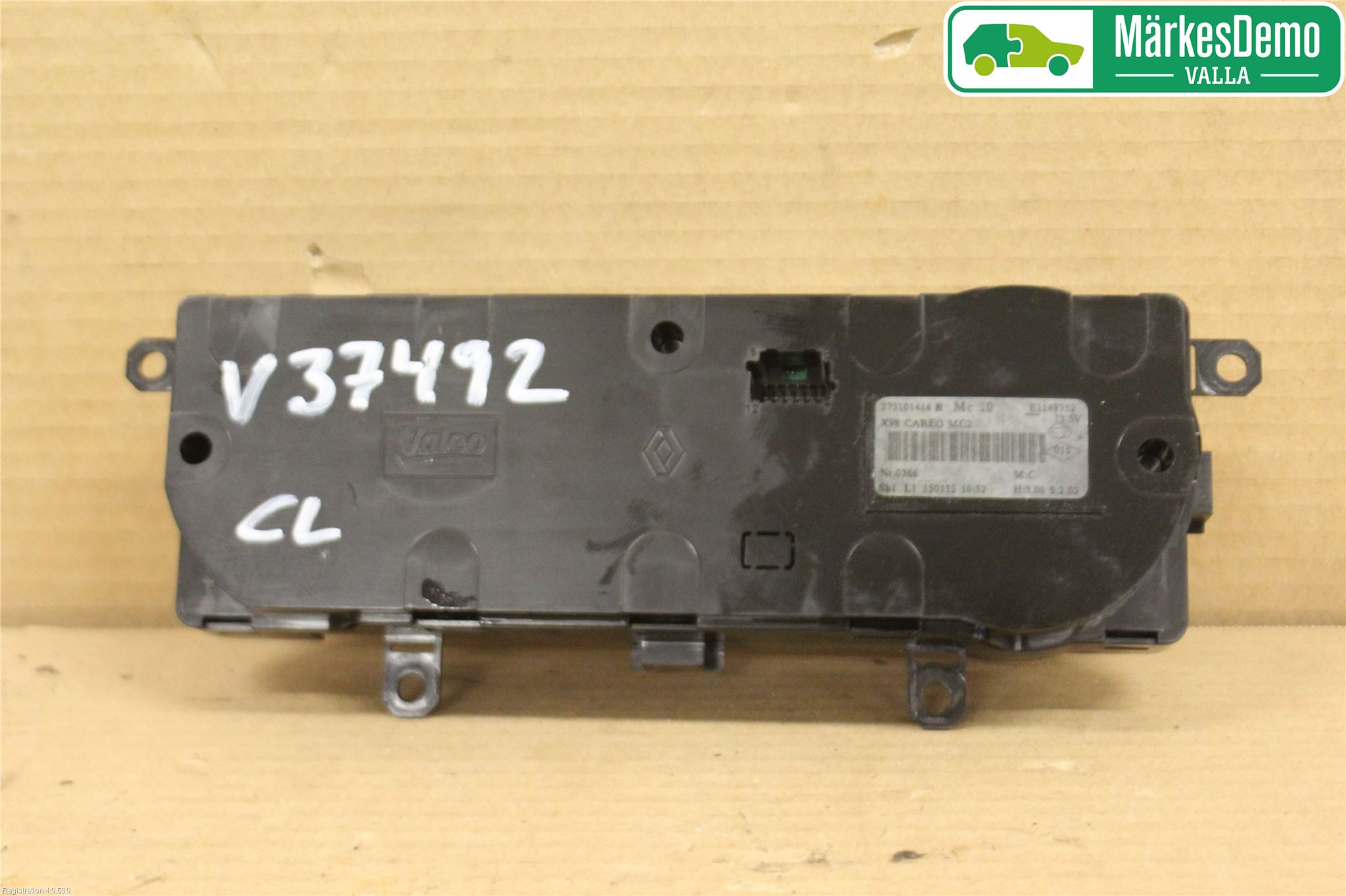 Renault CLIO IV 12-16 Värmereglage