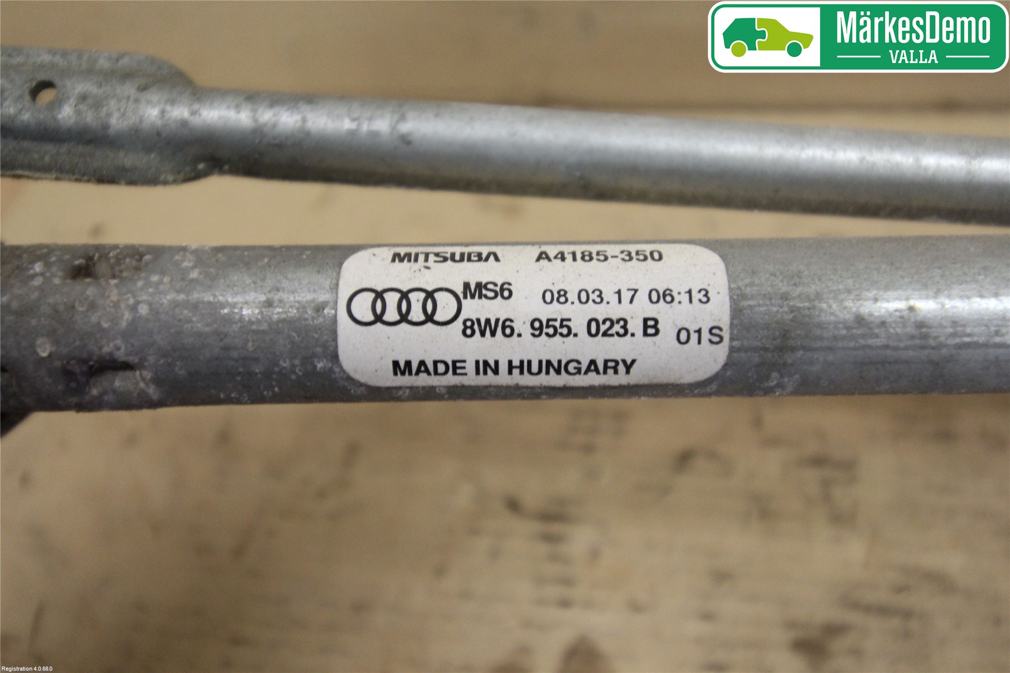 Audi A5 17- Torkarmekanism Vindruta