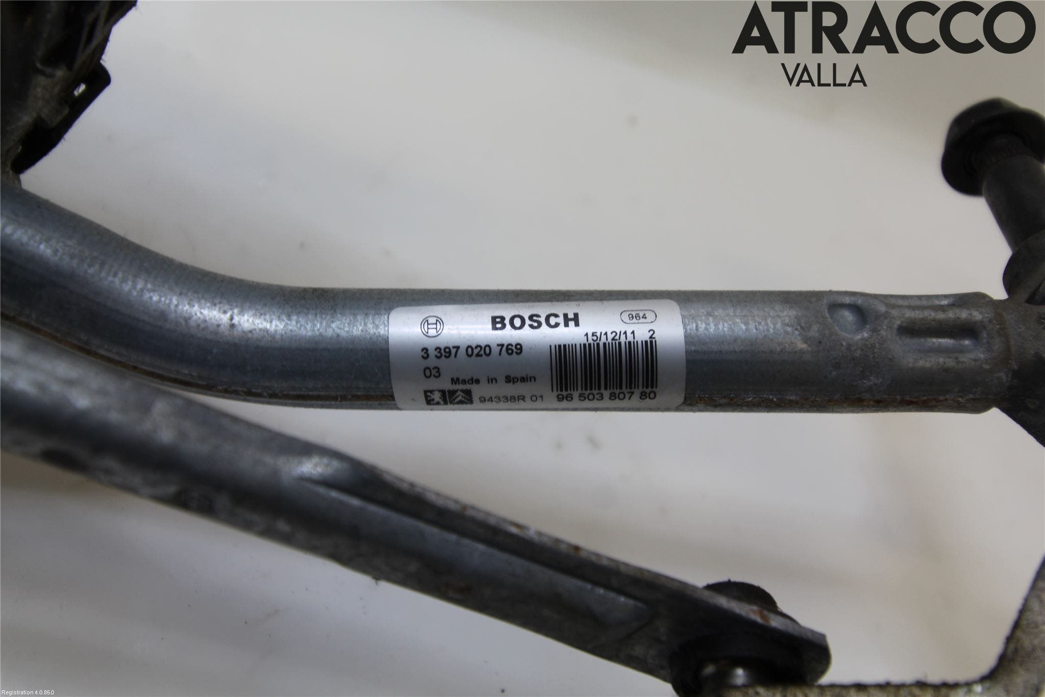 Peugeot 207 Torkarmekanism Vindruta