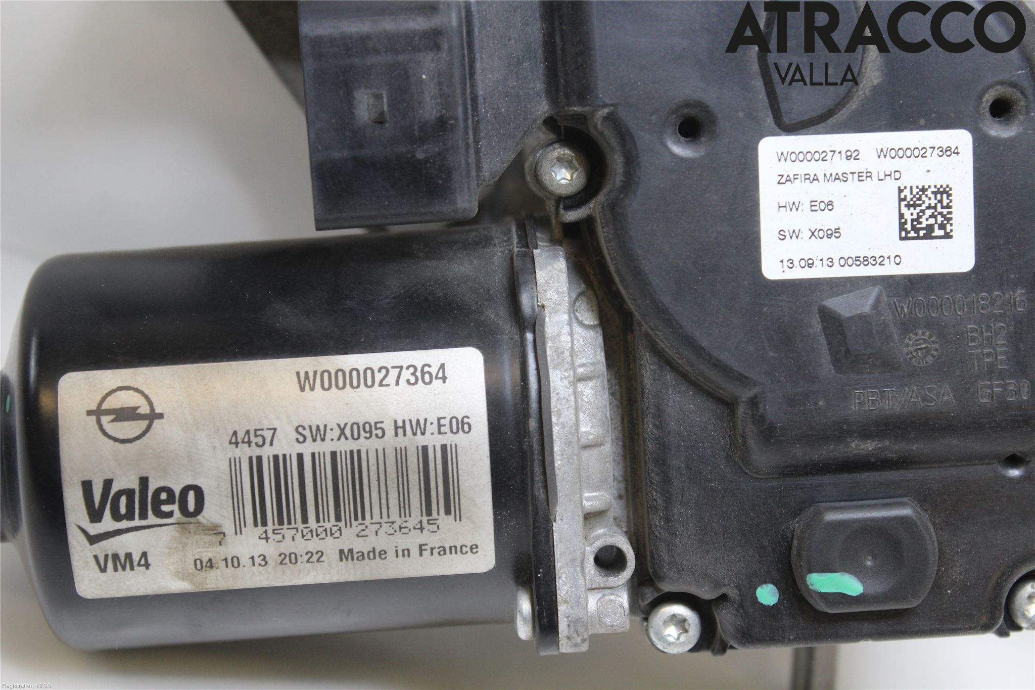 Opel ZAFIRA C 12-19 Torkarmotor Vindruta