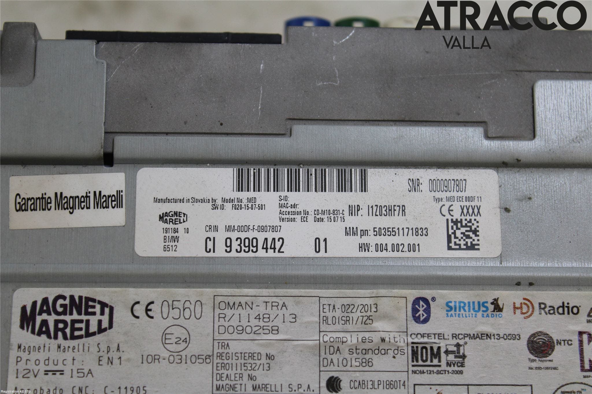 BMW 5 F10/F11/F18 09-17 Cd Radio - Multimediapanel