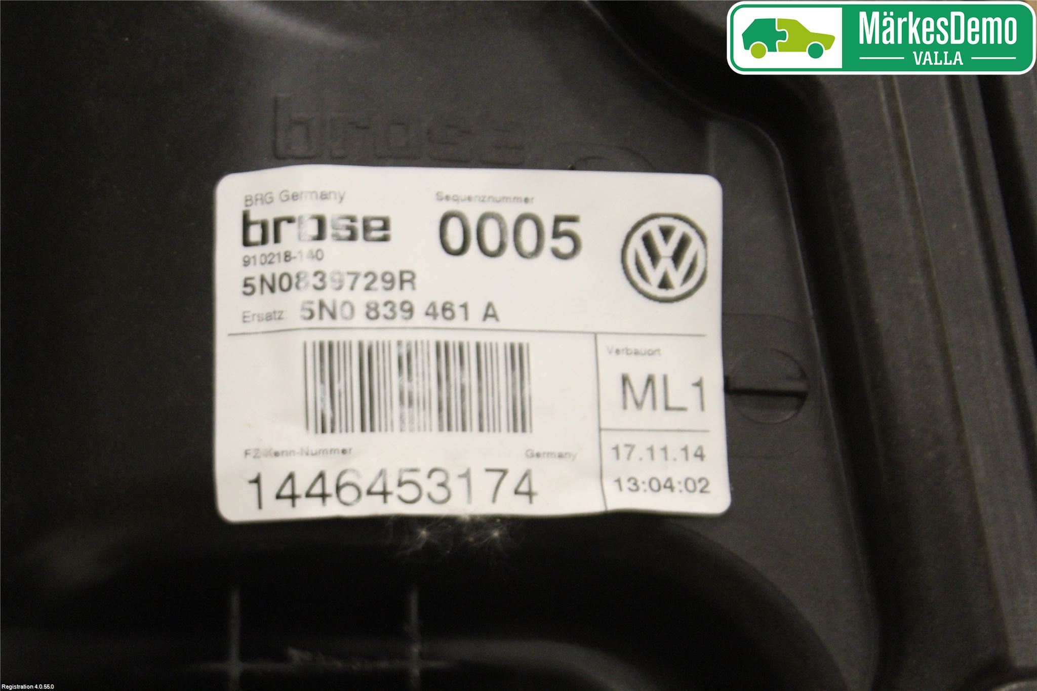 Volkswagen VW TIGUAN 07-16 Fönsterhiss El Kompl