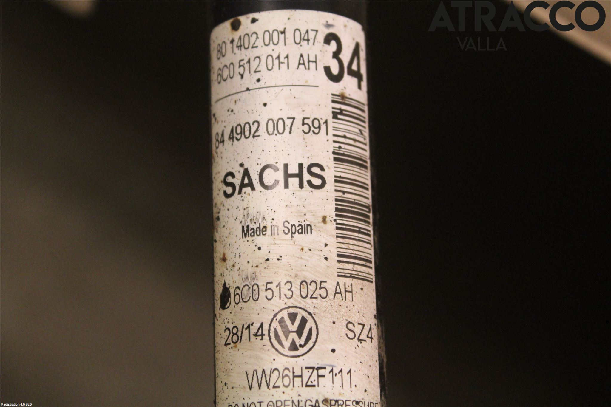 Volkswagen VW POLO 10-17 Stötdämpare Bak