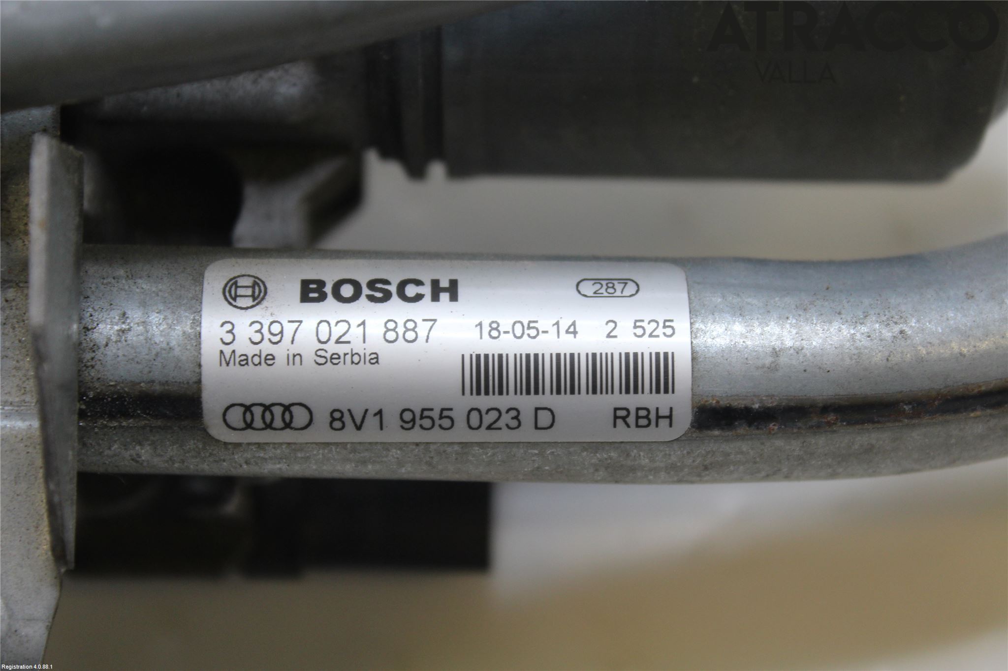 Audi A3/S3 8V 13-20 Torkarmekanism Vindruta