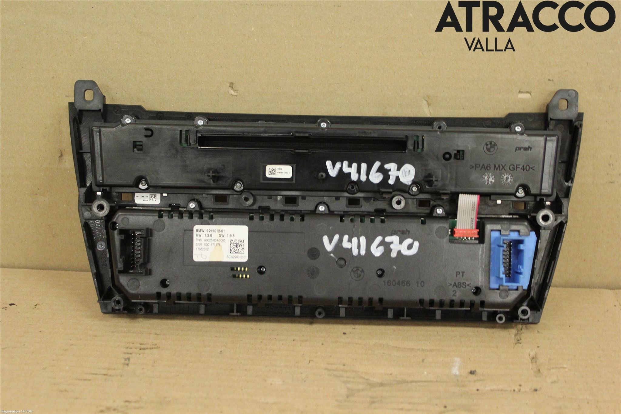 BMW 5 F10/F11/F18 09-17 Ac Styrenhet Ac Manöveren