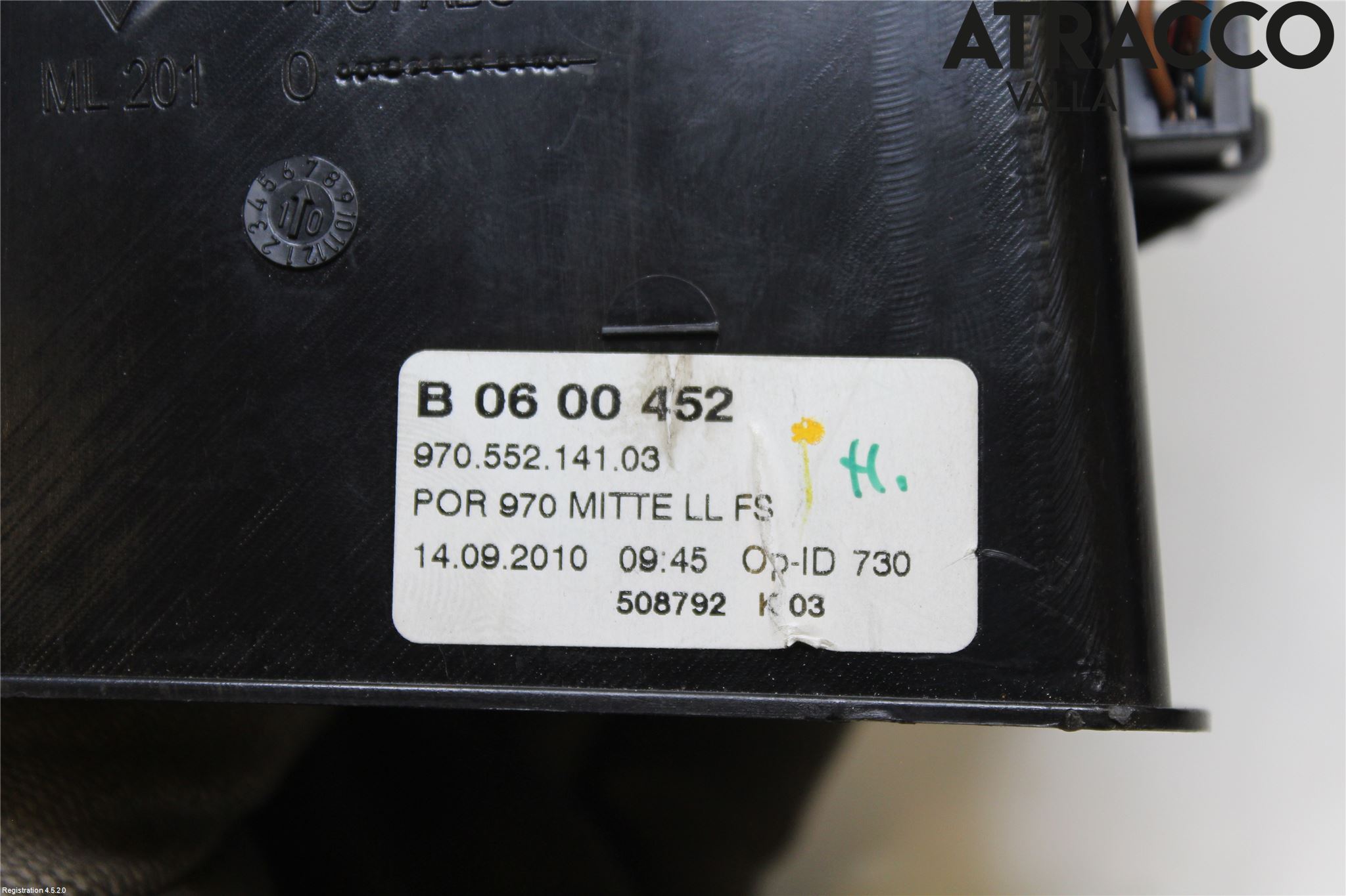 Porsche PANAMERA 09- Defrosterkanal-Munstycke