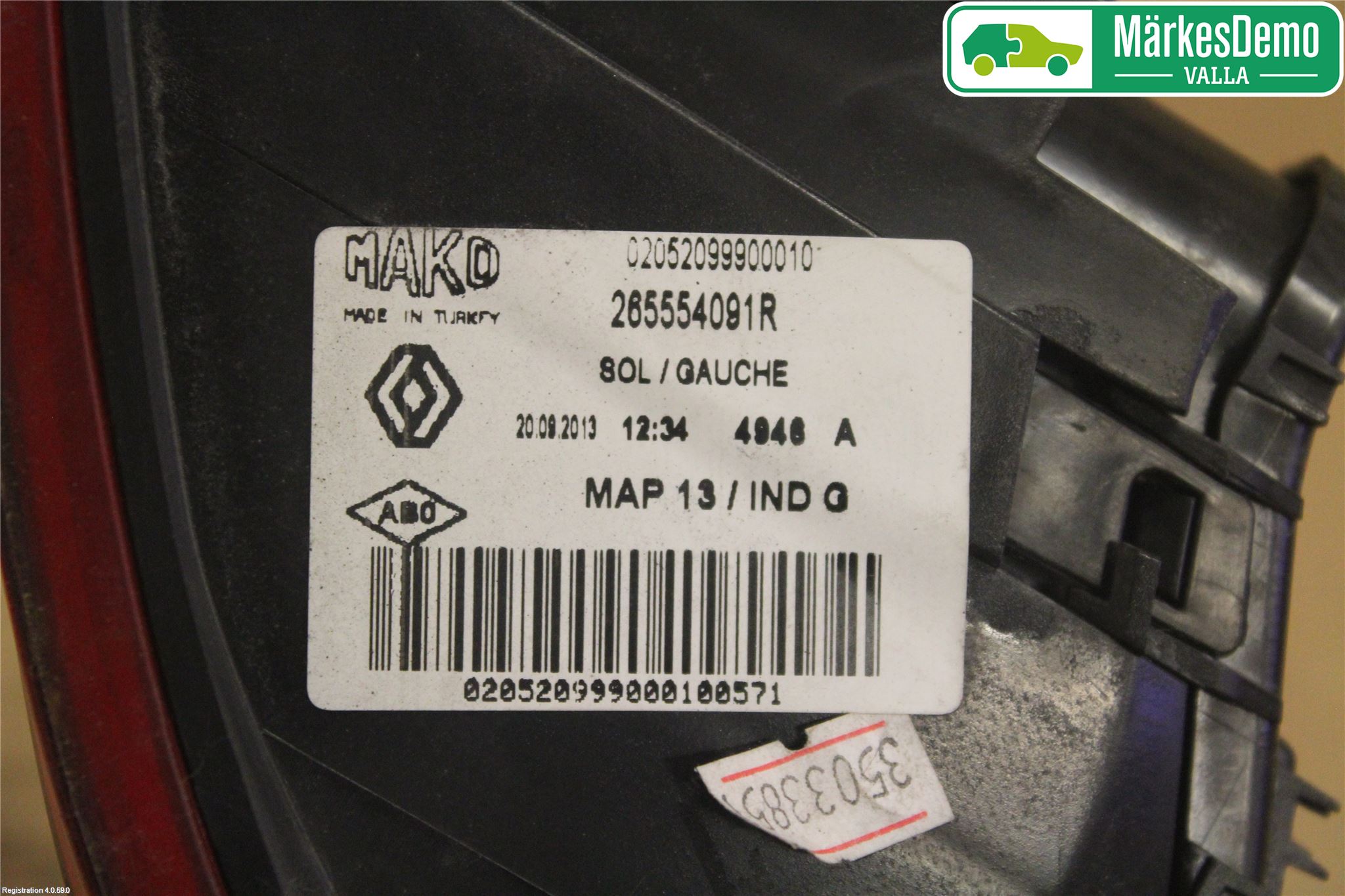 Renault CLIO IV 12-16 Bakljus Vänster