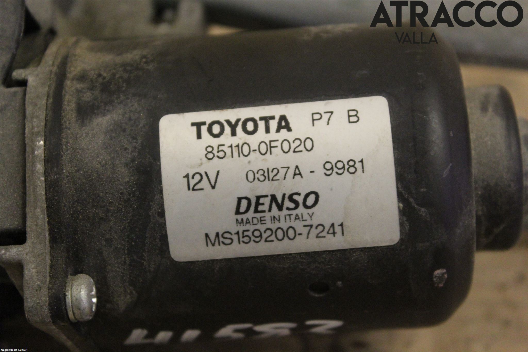 Toyota COROLLA VERSO 04-07 Torkarmekanism Vindruta