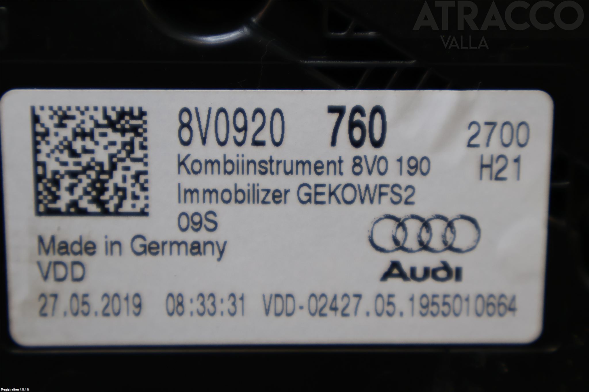 Audi A3/S3 8V 13-20 Instrument Komb