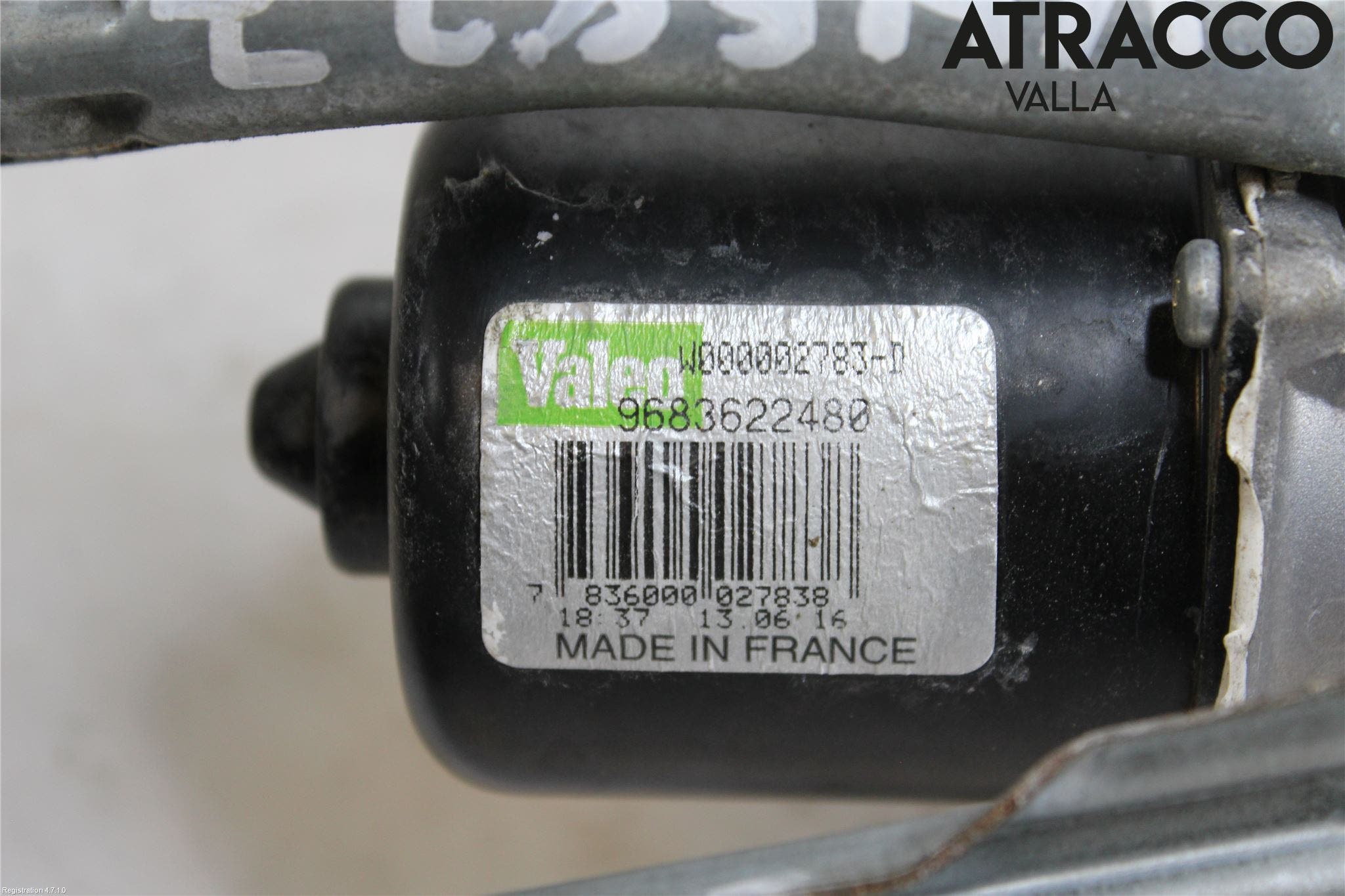 Citroen C3 10-17 Torkarmekanism Vindruta