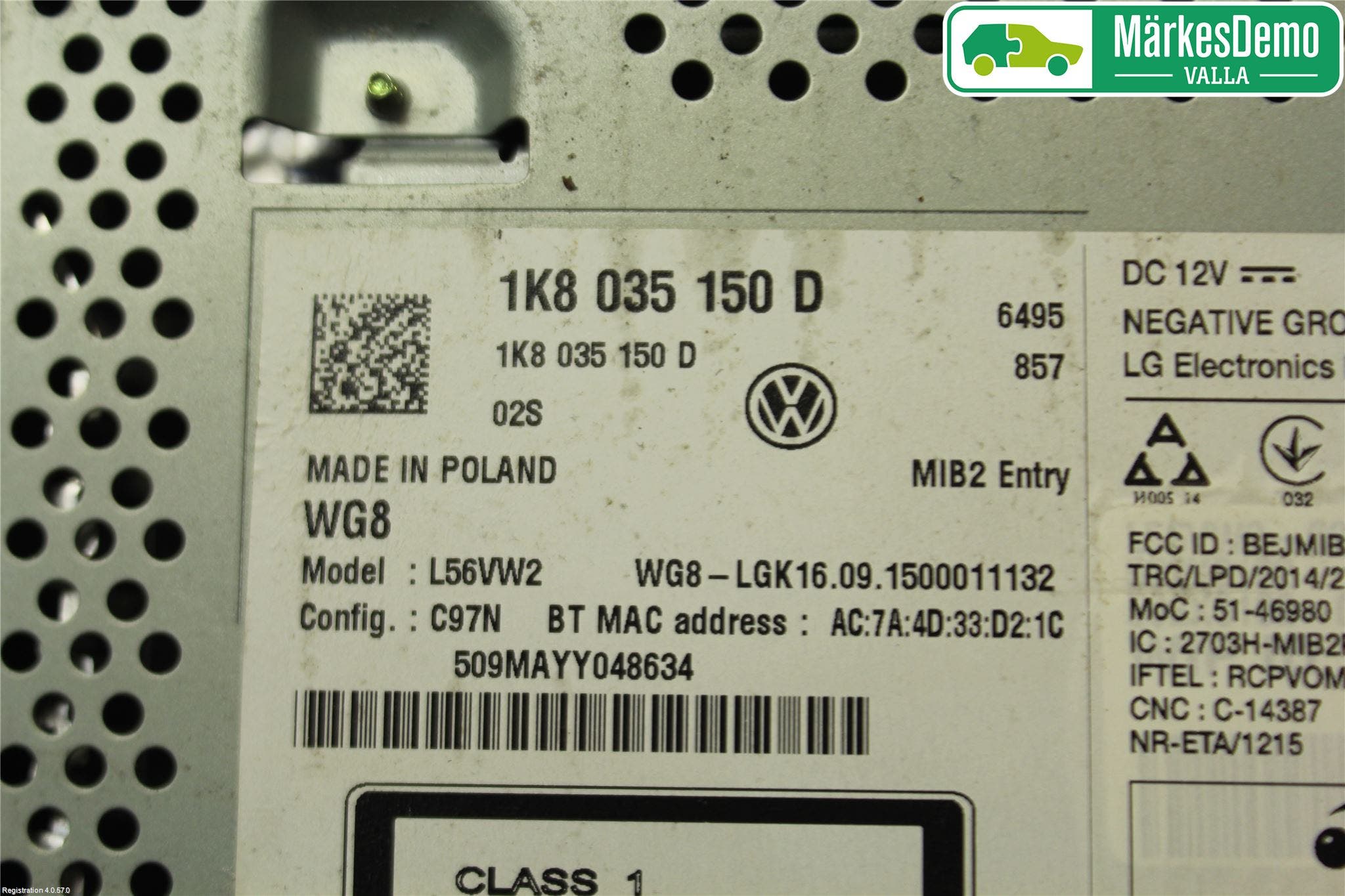 Volkswagen VW CADDY 16-20 Cd Radio - Multimediapanel