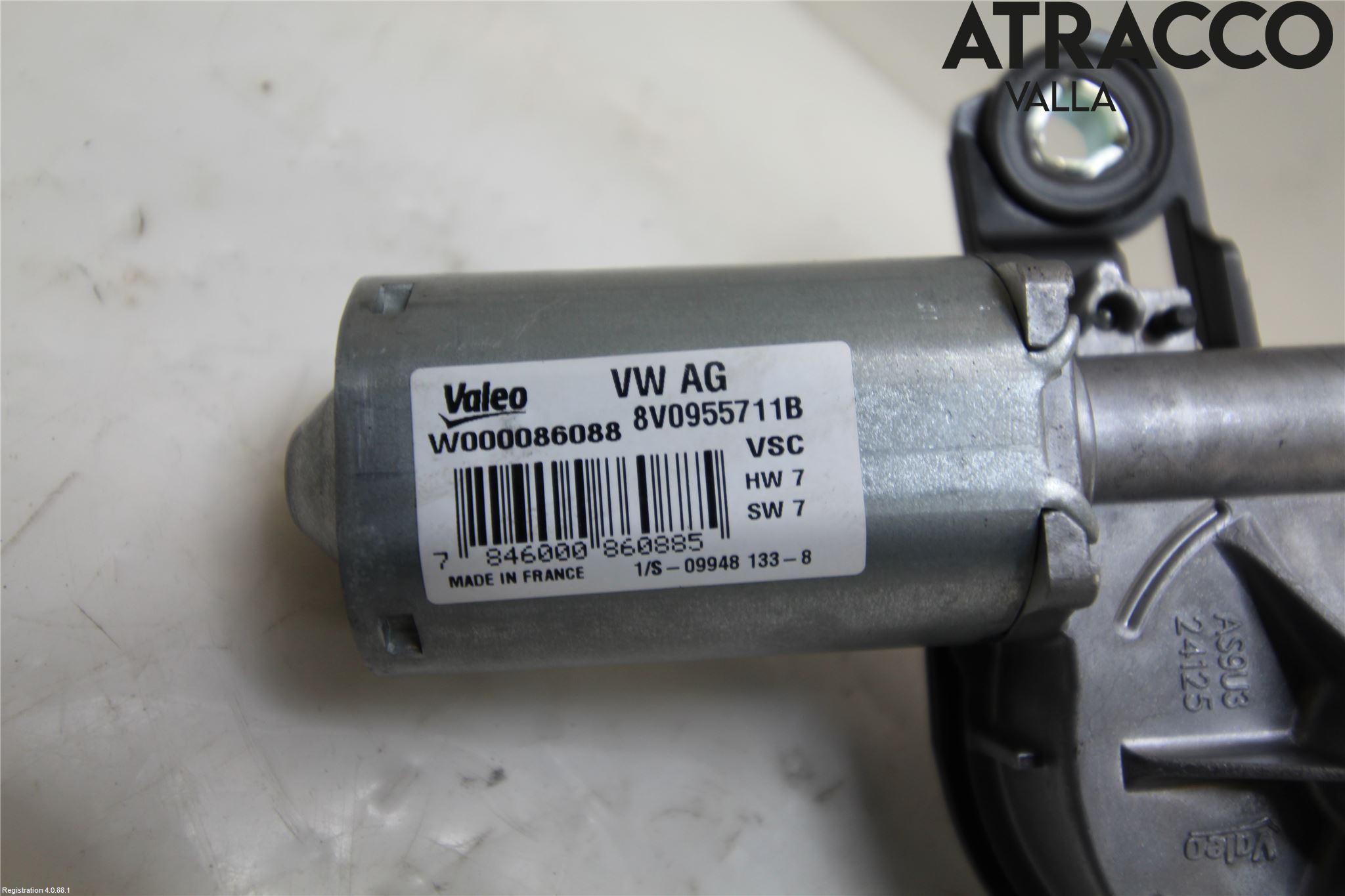 Audi A3/S3 8V 13-20 Torkarmotor Baklucka