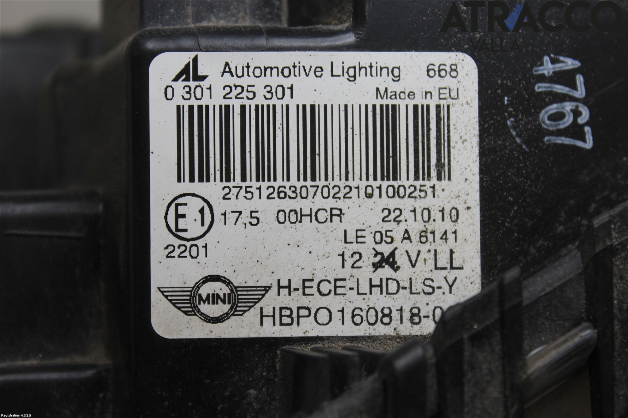 Mini COUPE R56 05-14 Strålkastare Vänster