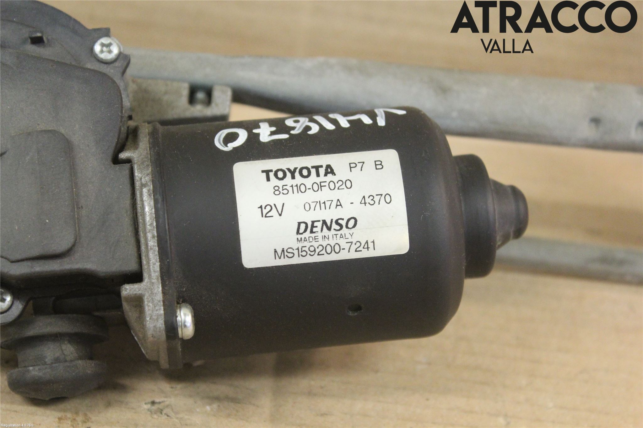 Toyota COROLLA VERSO 04-07 Torkarmekanism Vindruta