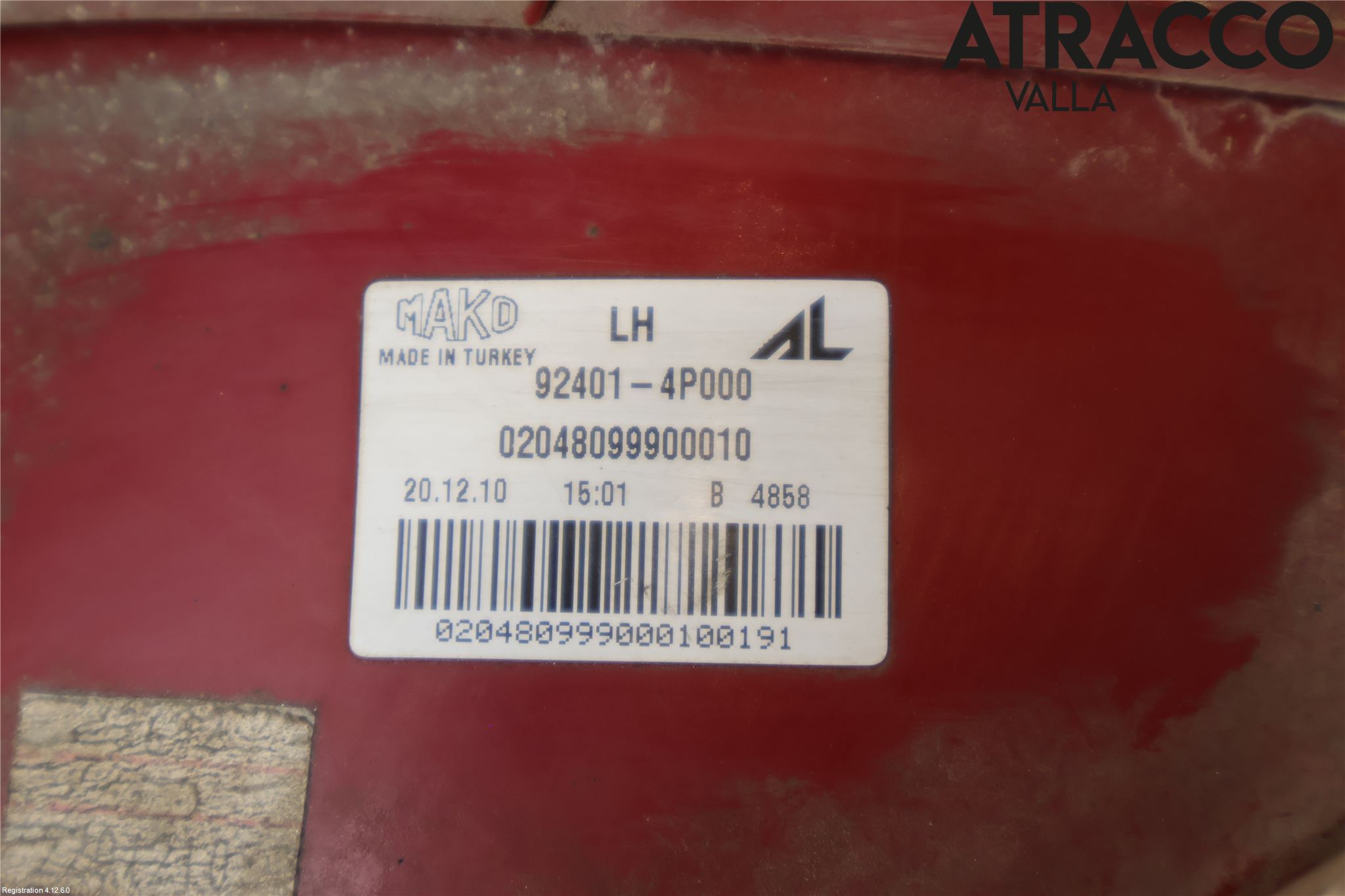Hyundai i20 PB 09-14 Bakljus Vänster