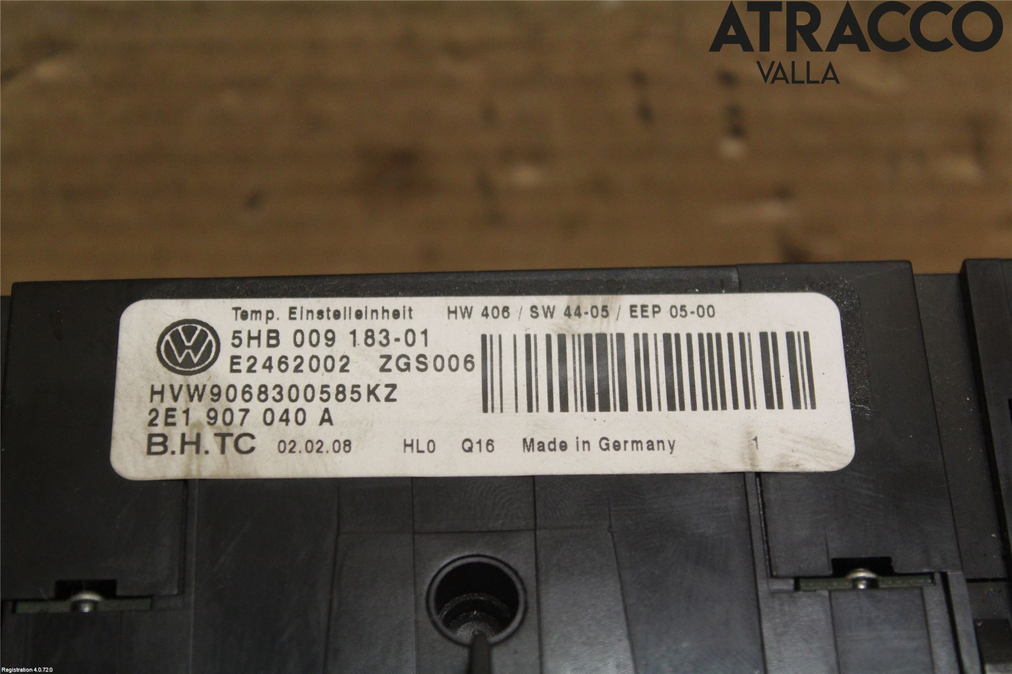 Volkswagen VW CRAFTER 06-16 Ac Styrenhet Ac Manöveren
