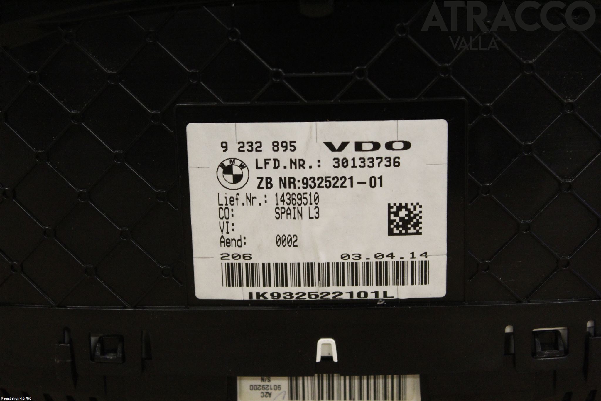 BMW 3 F30/F31/F80 12-19 Instrument Komb