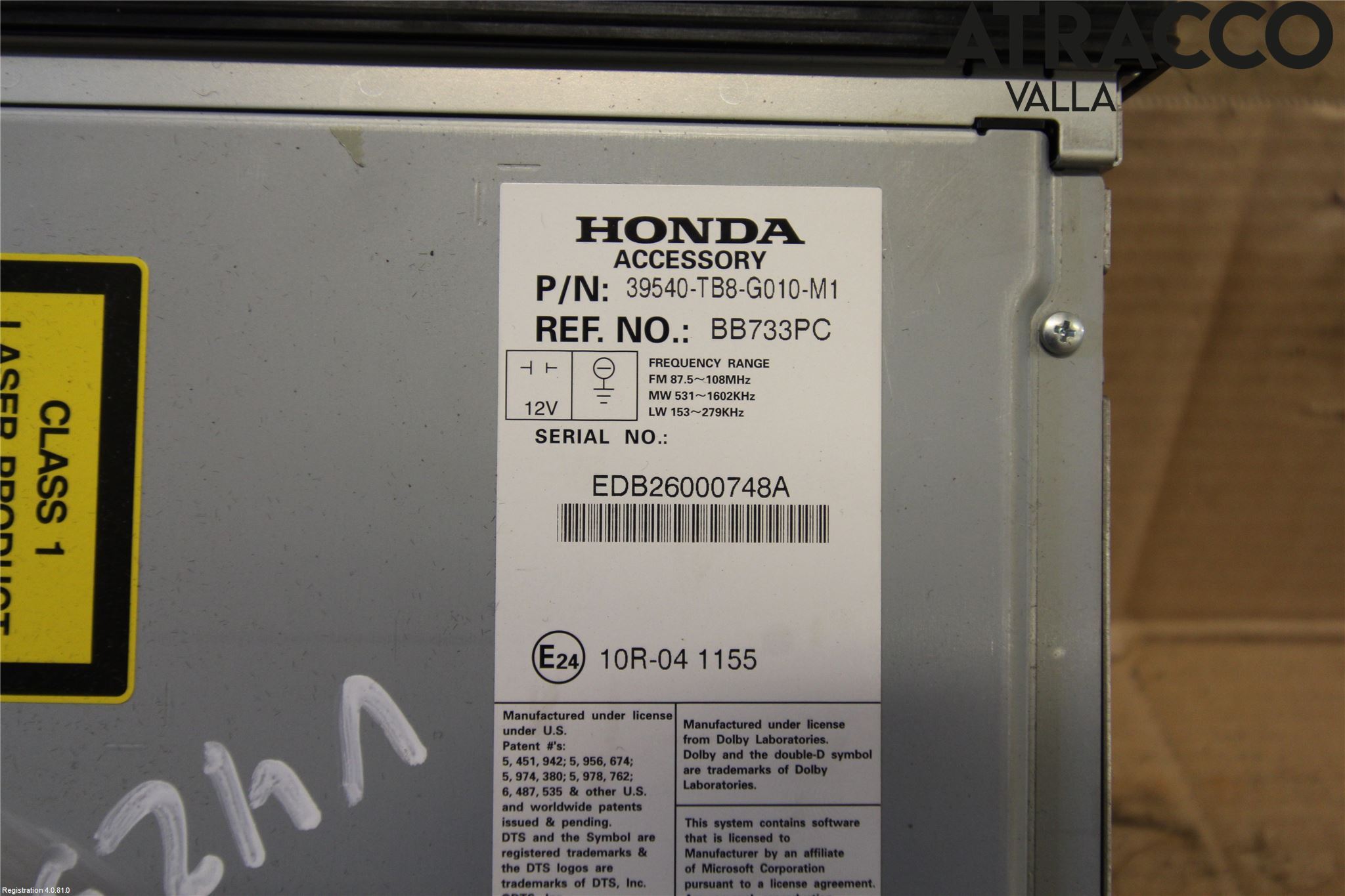 Honda CIVIC 12-16 Cd Radio - Multimediapanel
