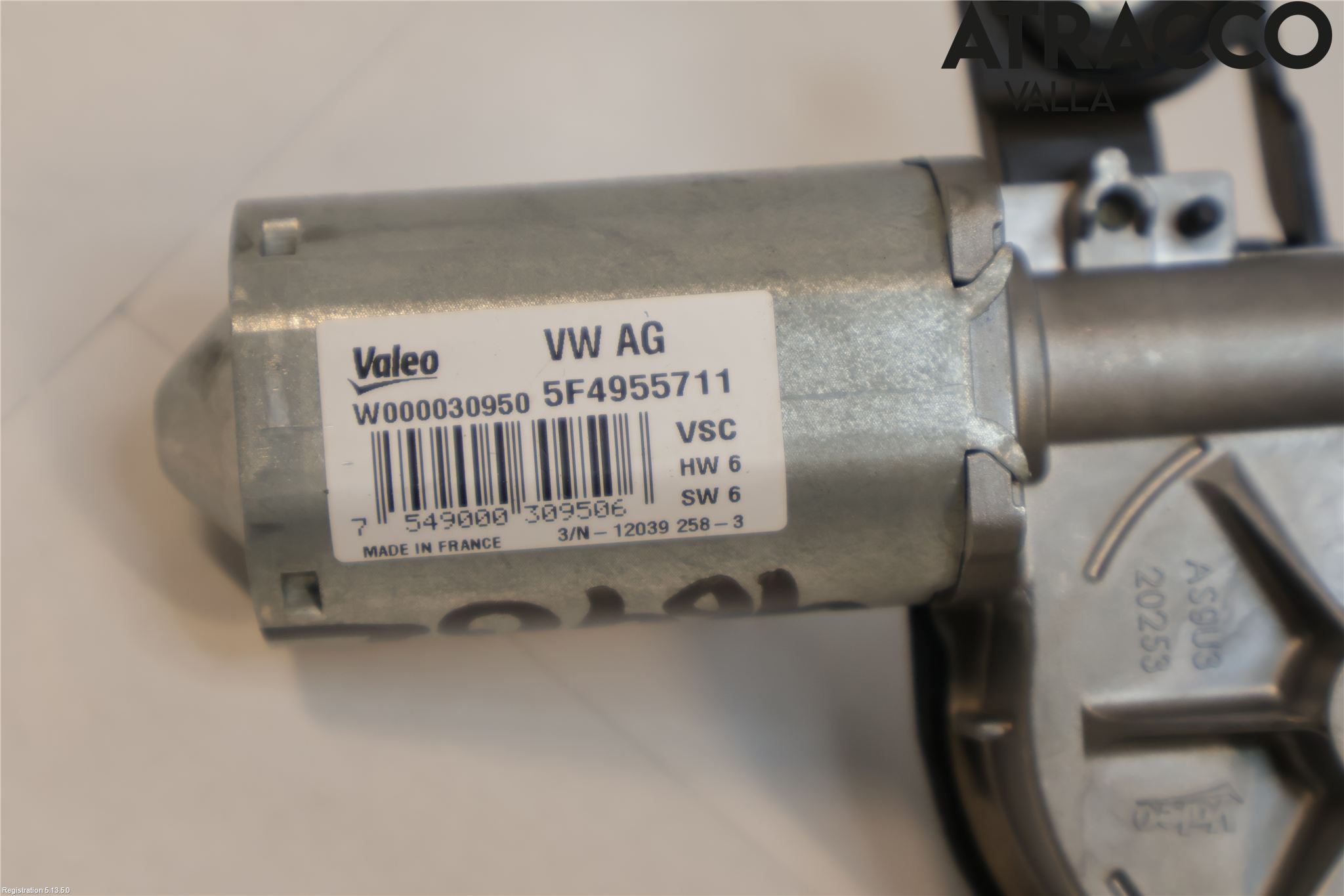 Skoda RAPID Torkarmotor Baklucka