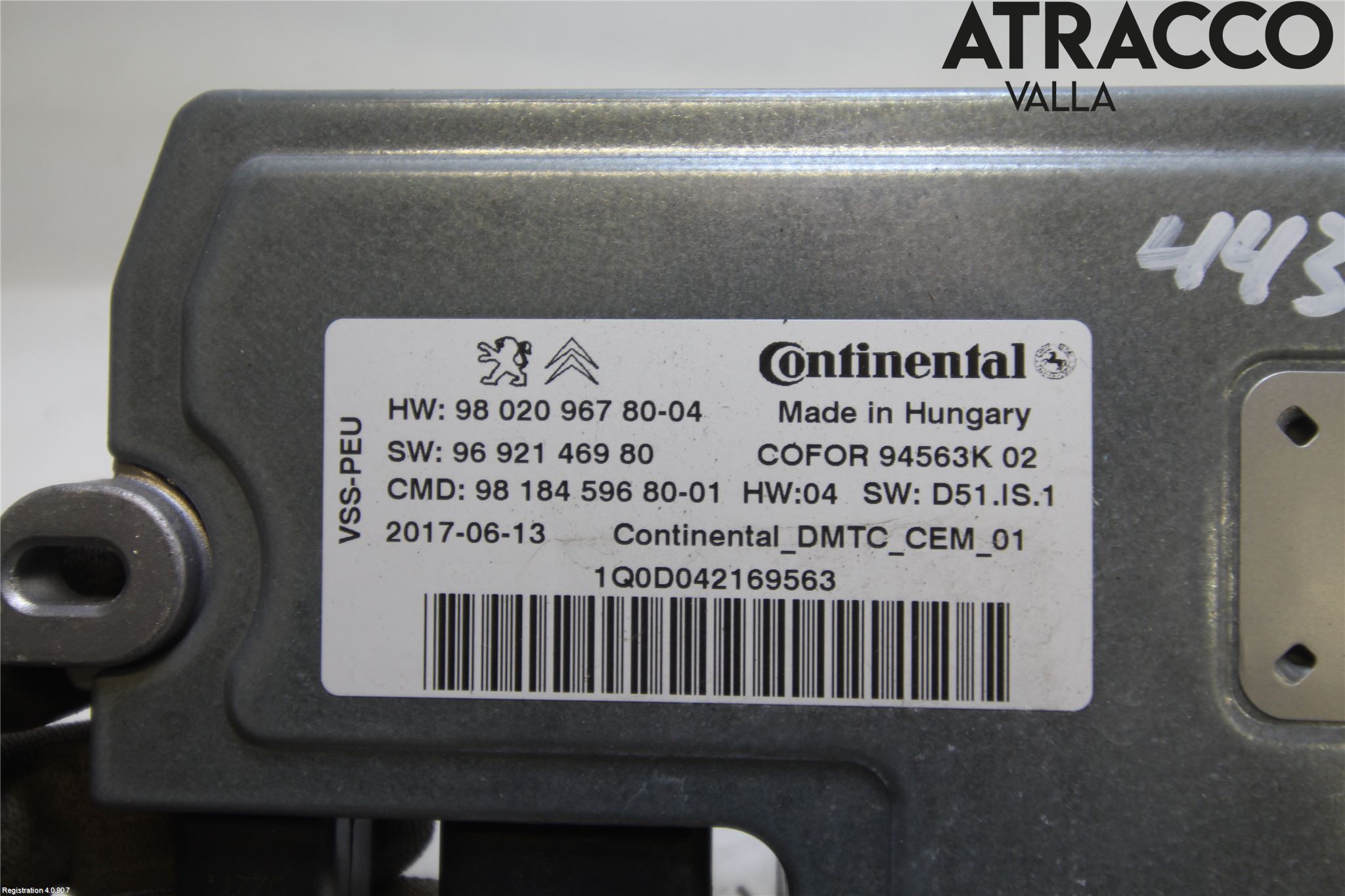 Citroen C4 GRAND PICASSO 14-18 Styrenhet Start/Stopp