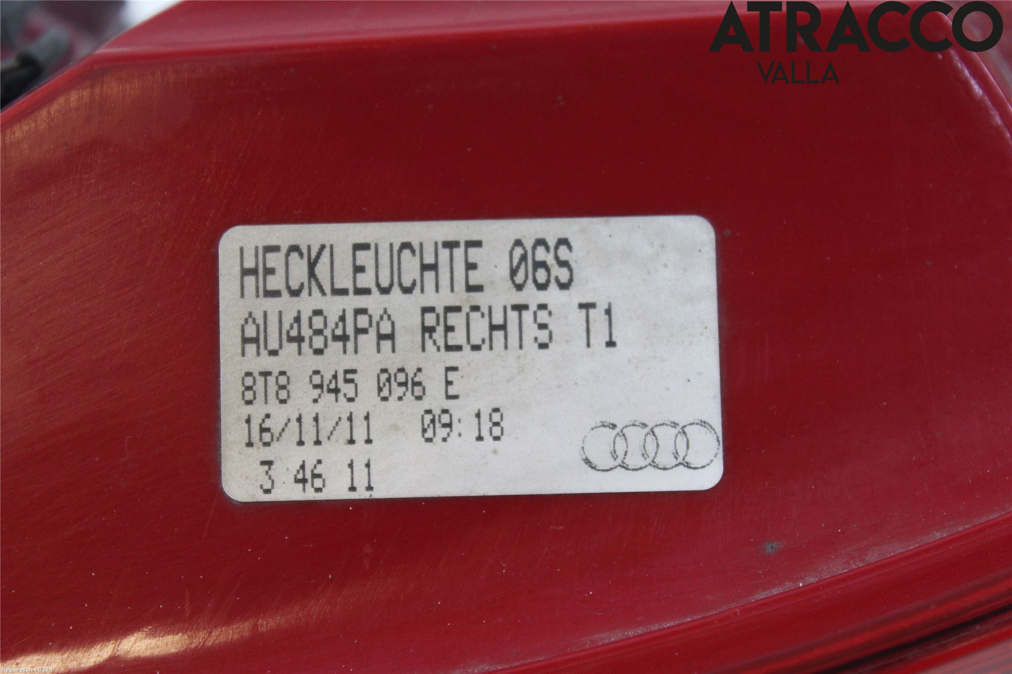 Audi A5 07-16 Bakljus Höger