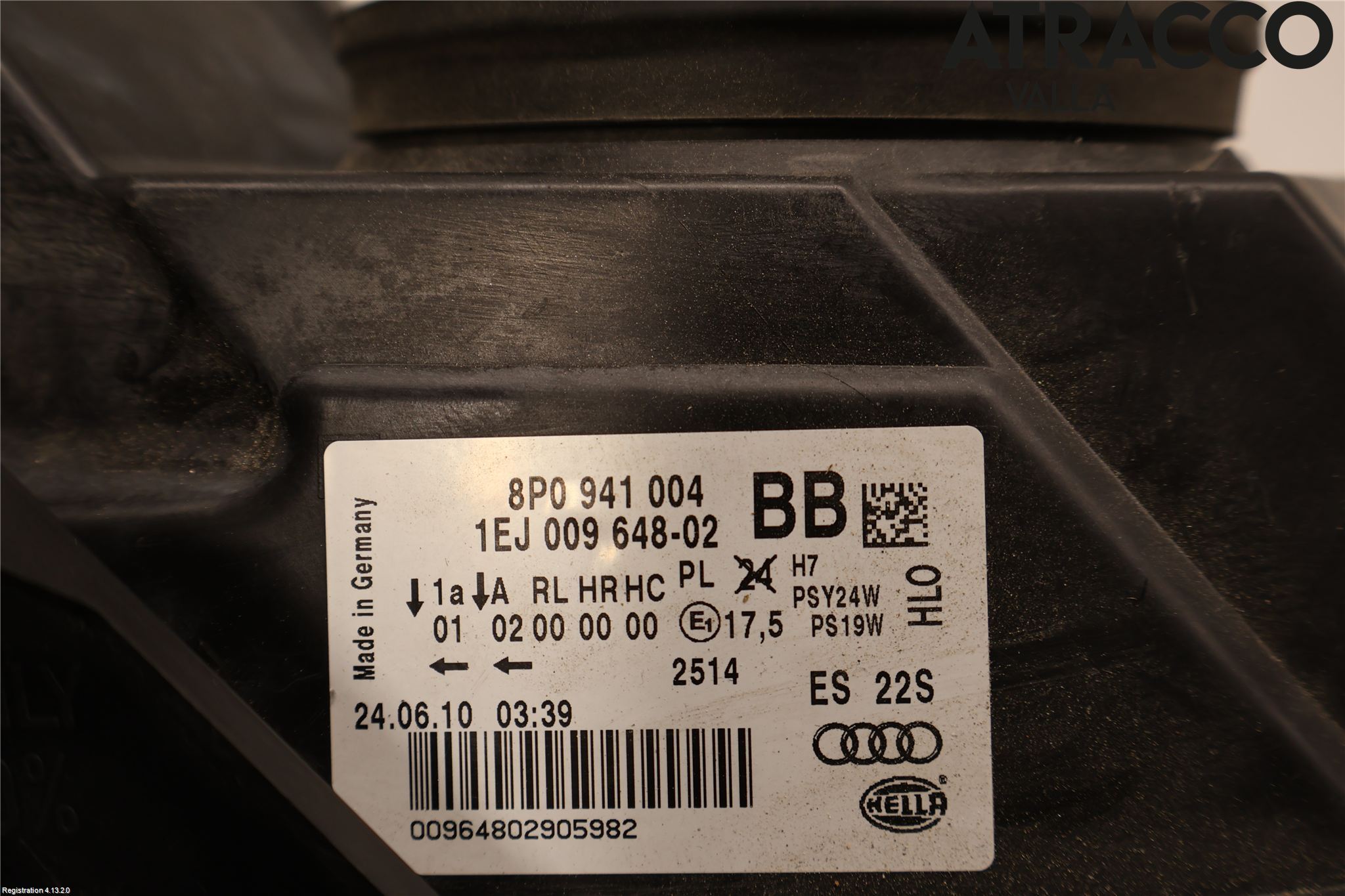 Audi A3/S3 05-13 Strålkastare Höger