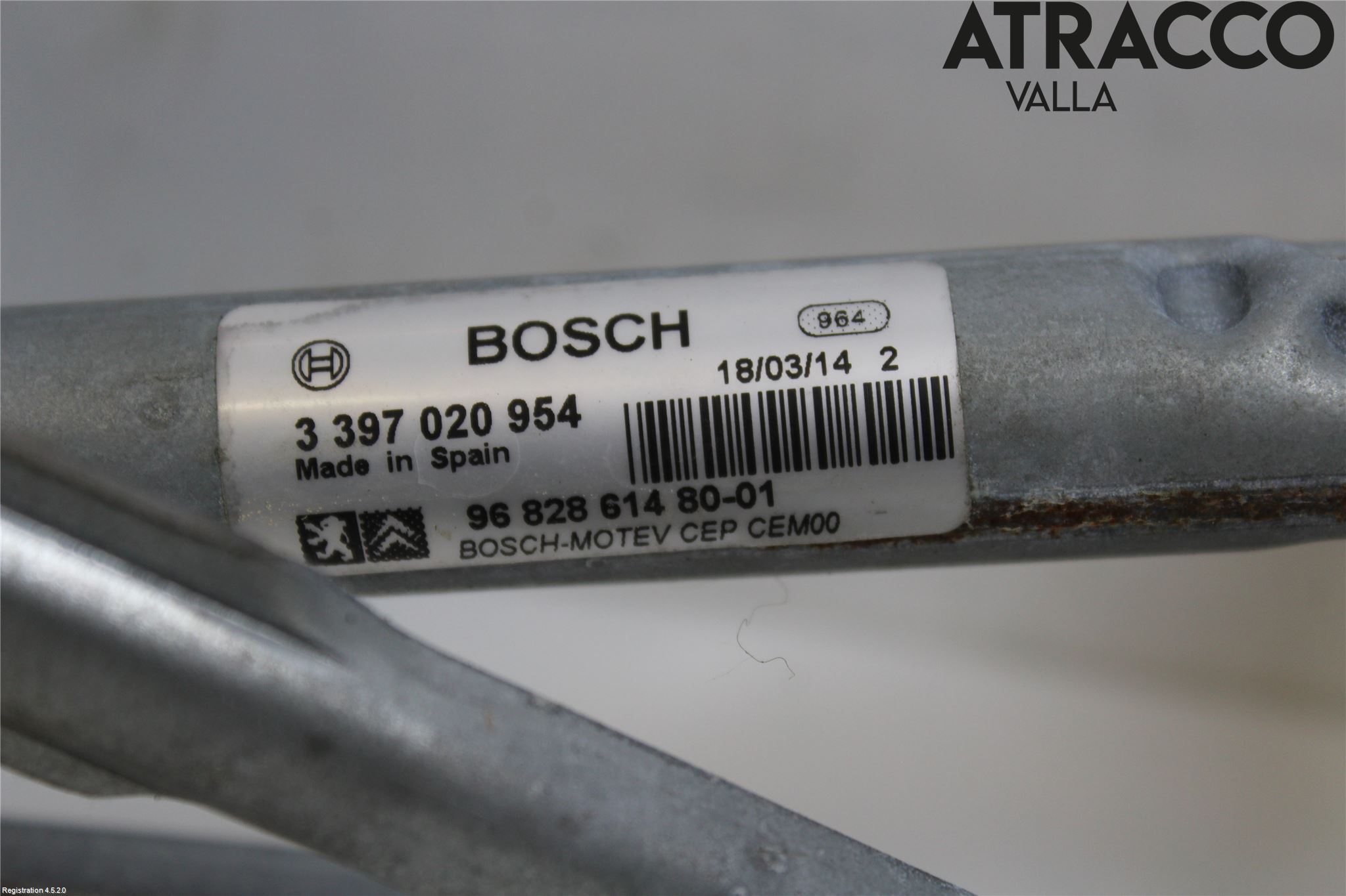 Citroen BERLINGO 08-18 Torkarmekanism Vindruta