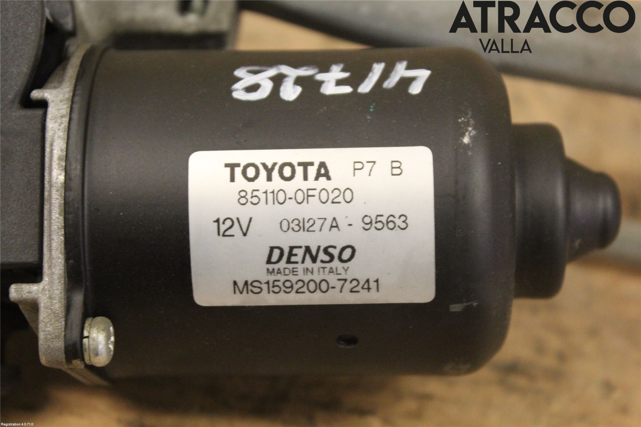 Toyota COROLLA VERSO 04-07 Torkarmekanism Vindruta
