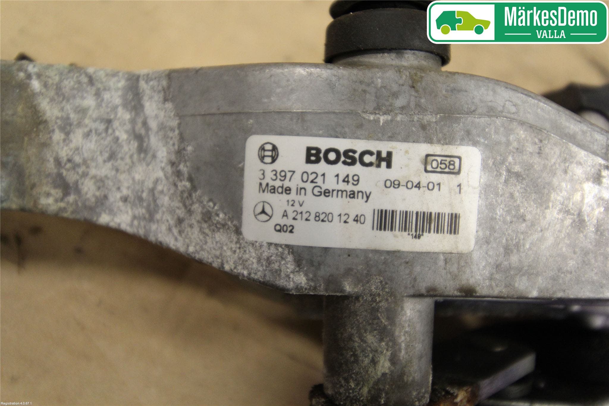 Mercedes-Benz MB E-KLASS (W212) 09-16 Torkarmekanism Vindruta