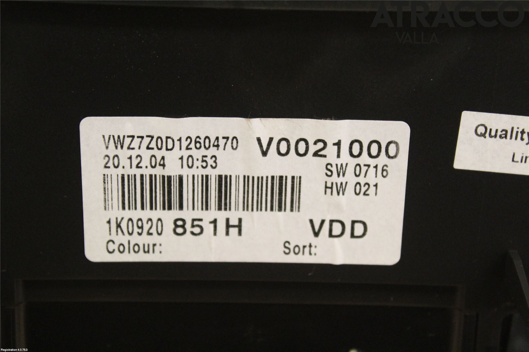 Volkswagen VW GOLF V 04-09 Instrument Komb