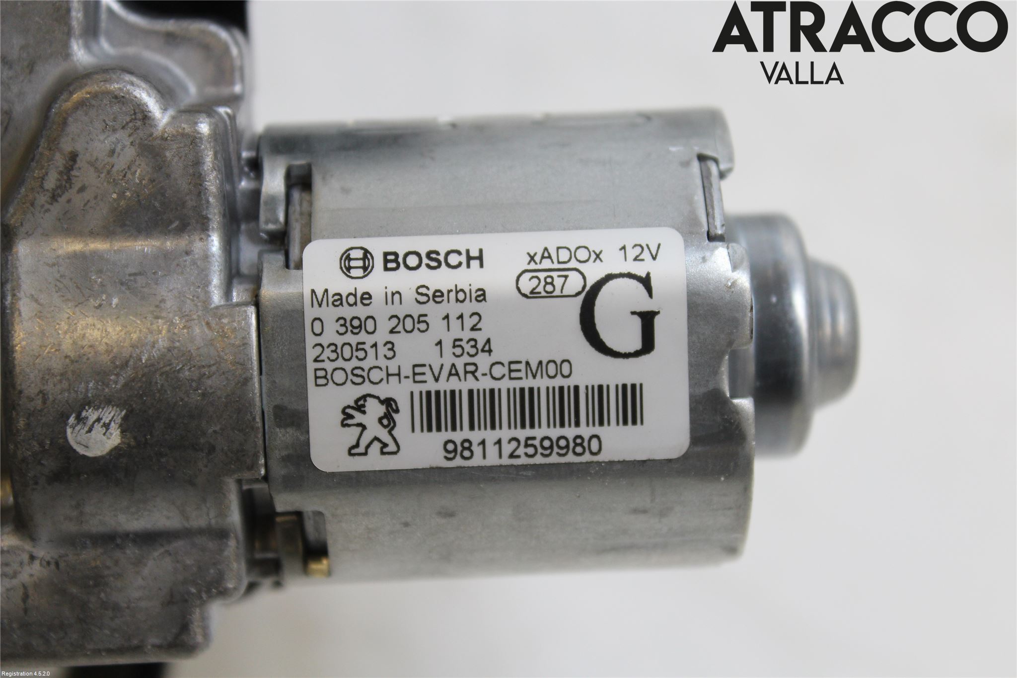 Peugeot 5008 17-24 Torkarmotor Baklucka