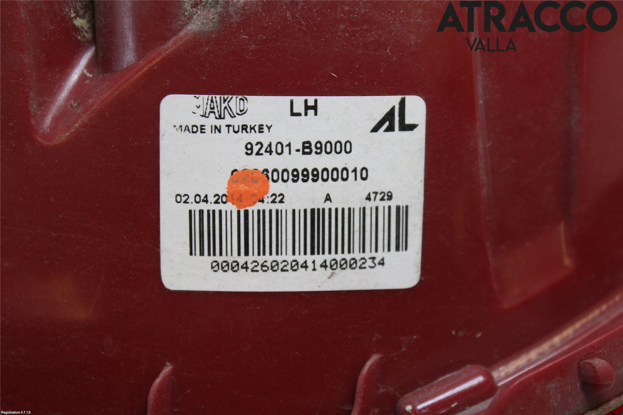 Hyundai i10 BA 14-16 Bakljus Vänster