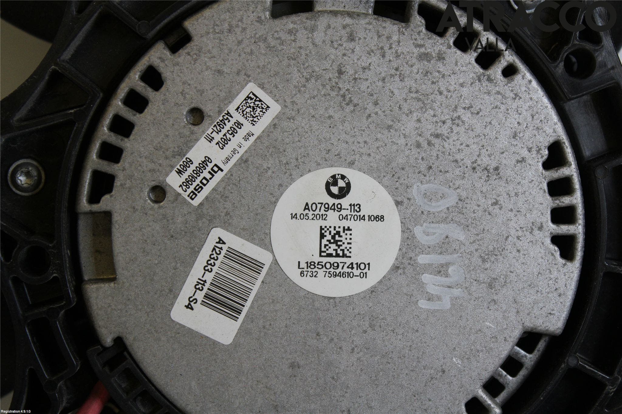 BMW 5 F10/F11/F18 09-17 Kylfläkt El