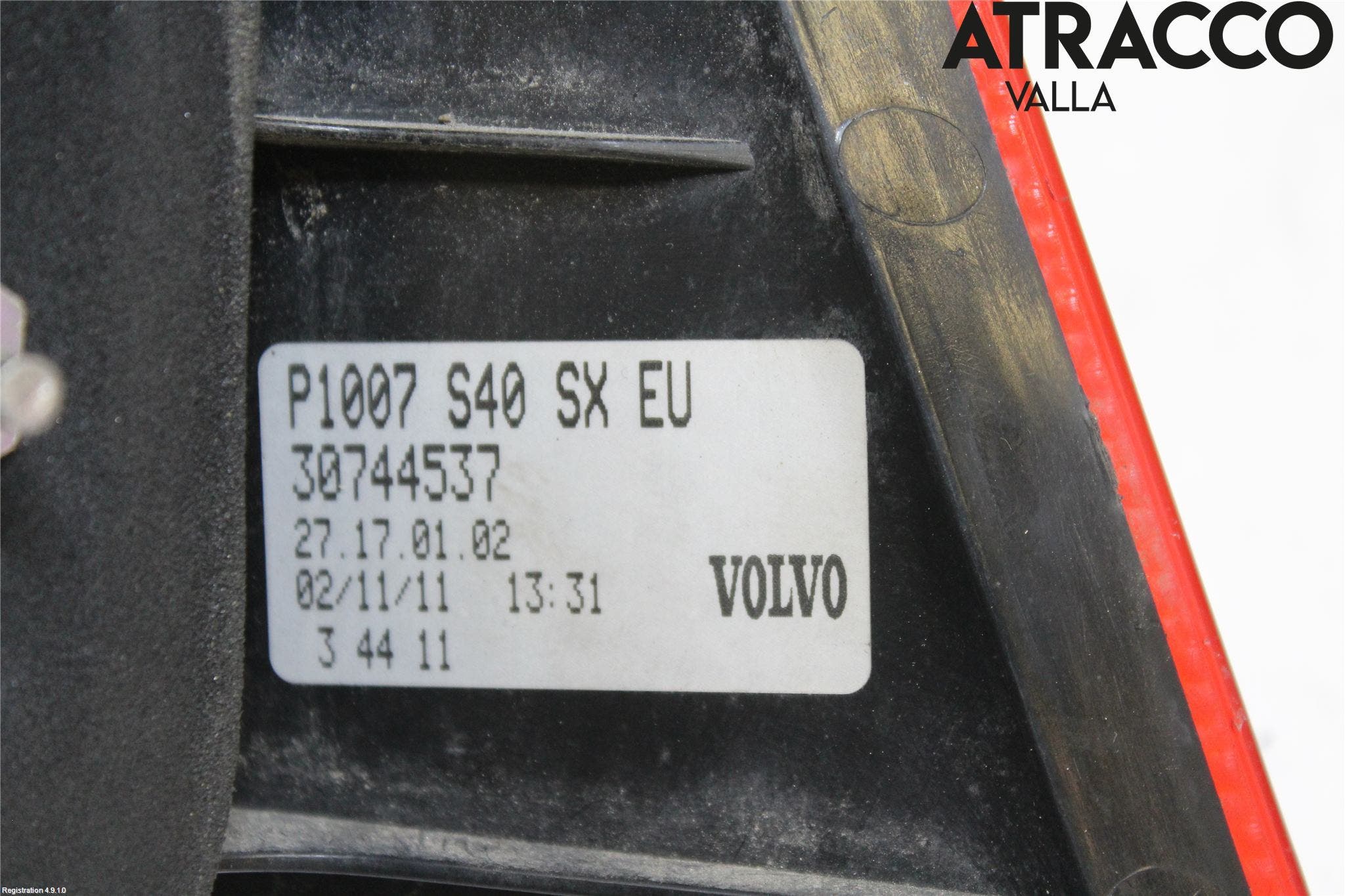 Volvo S40 08-12 Bakljus Vänster