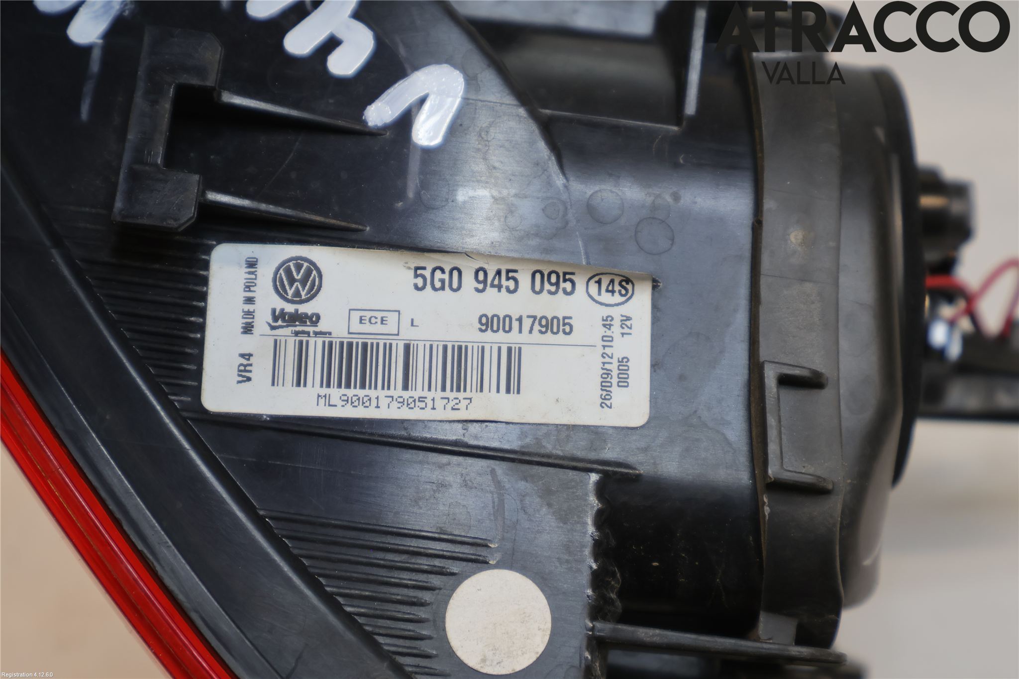 Volkswagen VW GOLF / E-GOLF VII 13-20 Bakljus Vänster
